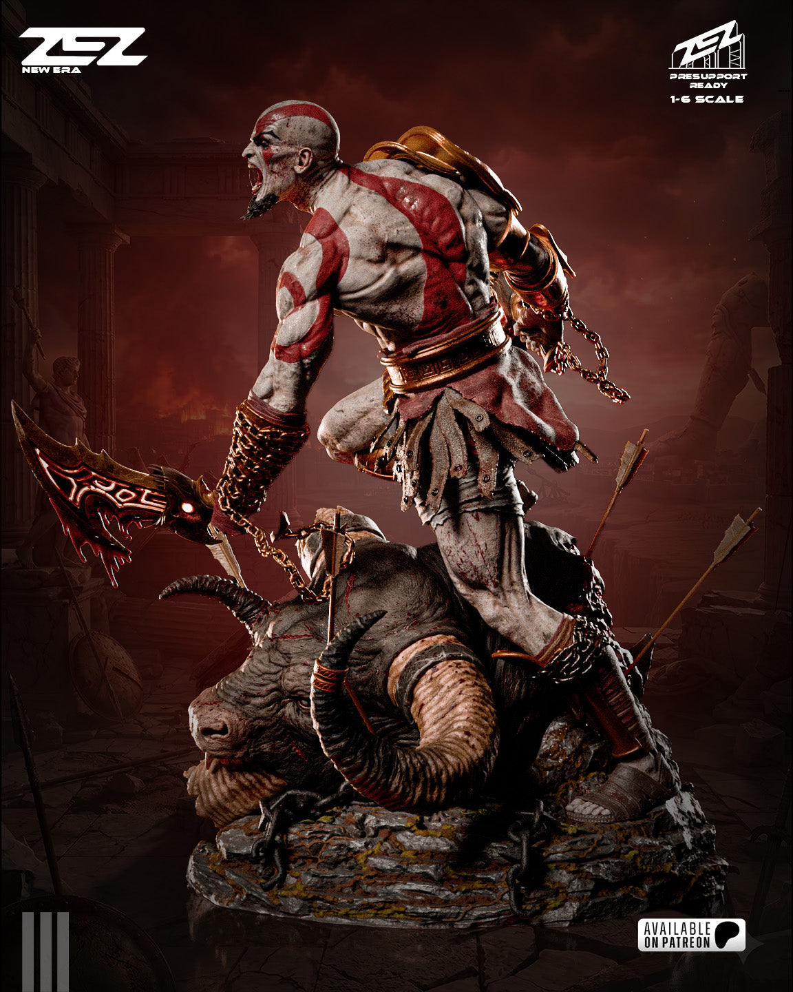 Kratos (ZEZ) - 3D Printed Fan Art Model Kit
