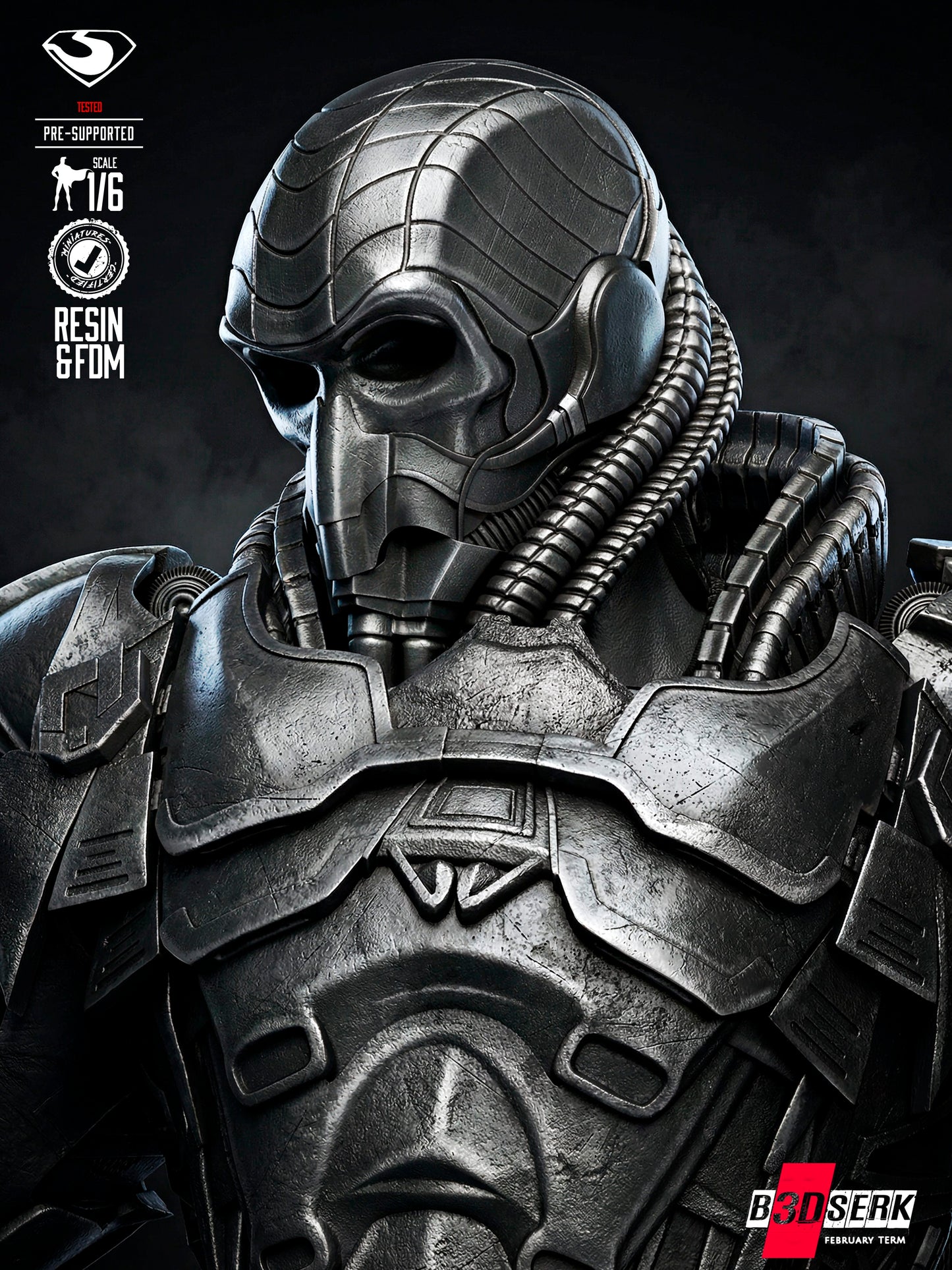 General Zod - Sculpt - 6 or 12 scale - 3D Model Kit - Fan Art