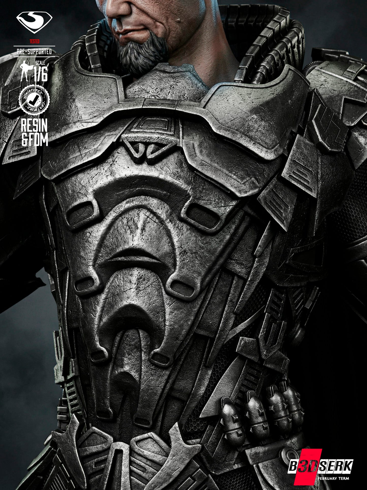 General Zod - Sculpt - 6 or 12 scale - 3D Model Kit - Fan Art