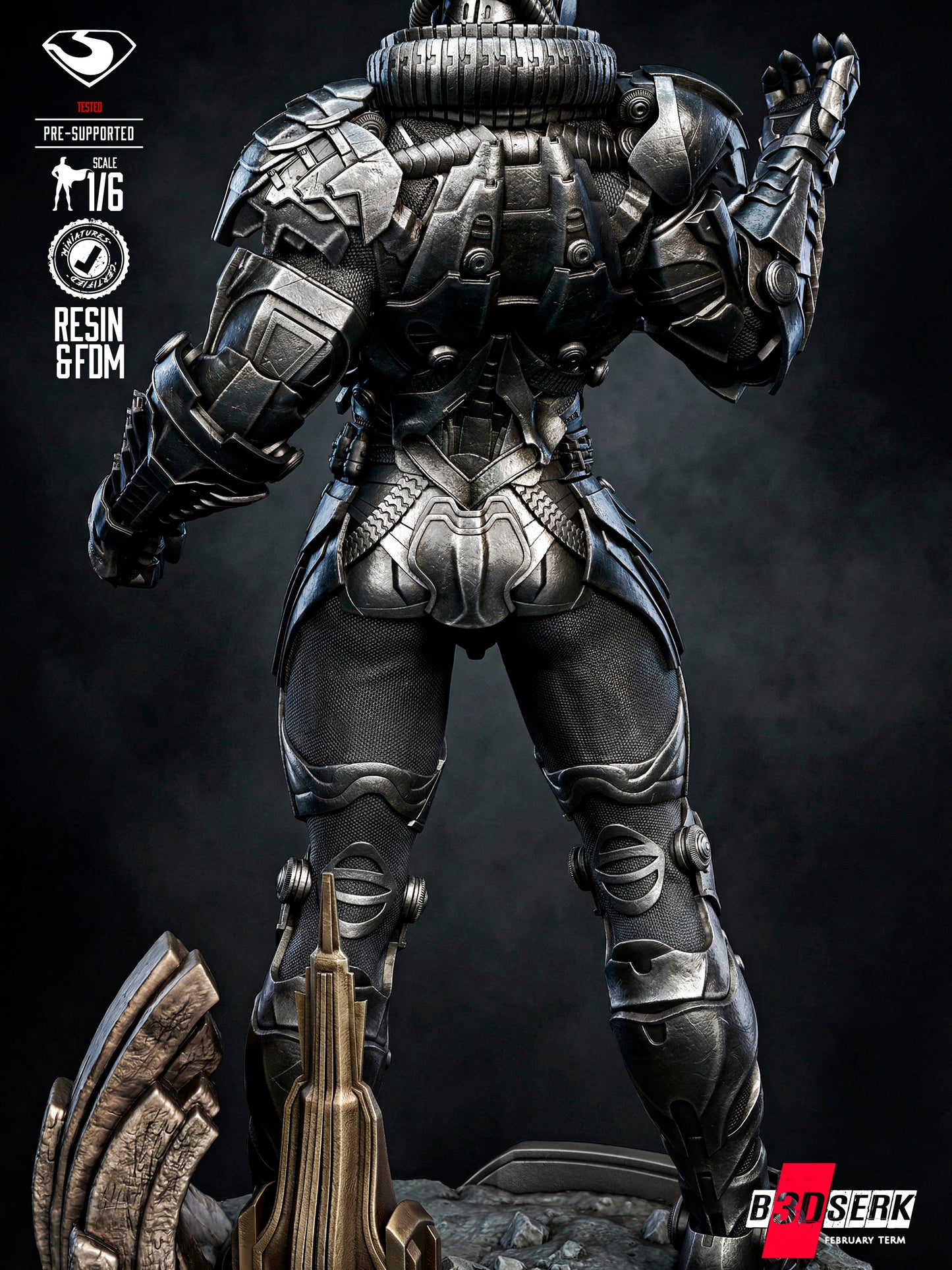General Zod - Sculpt - 6 or 12 scale - 3D Model Kit - Fan Art