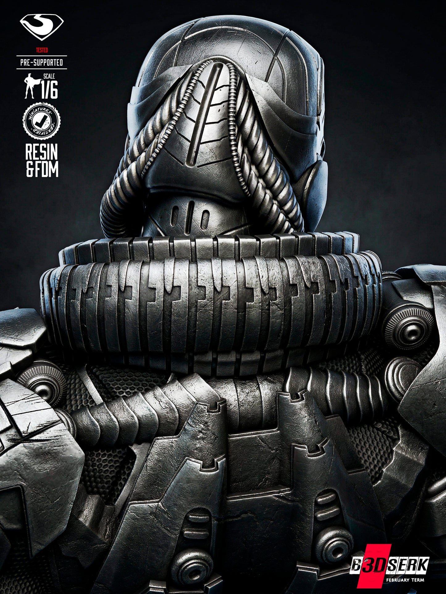 General Zod - Sculpt - 6 or 12 scale - 3D Model Kit - Fan Art