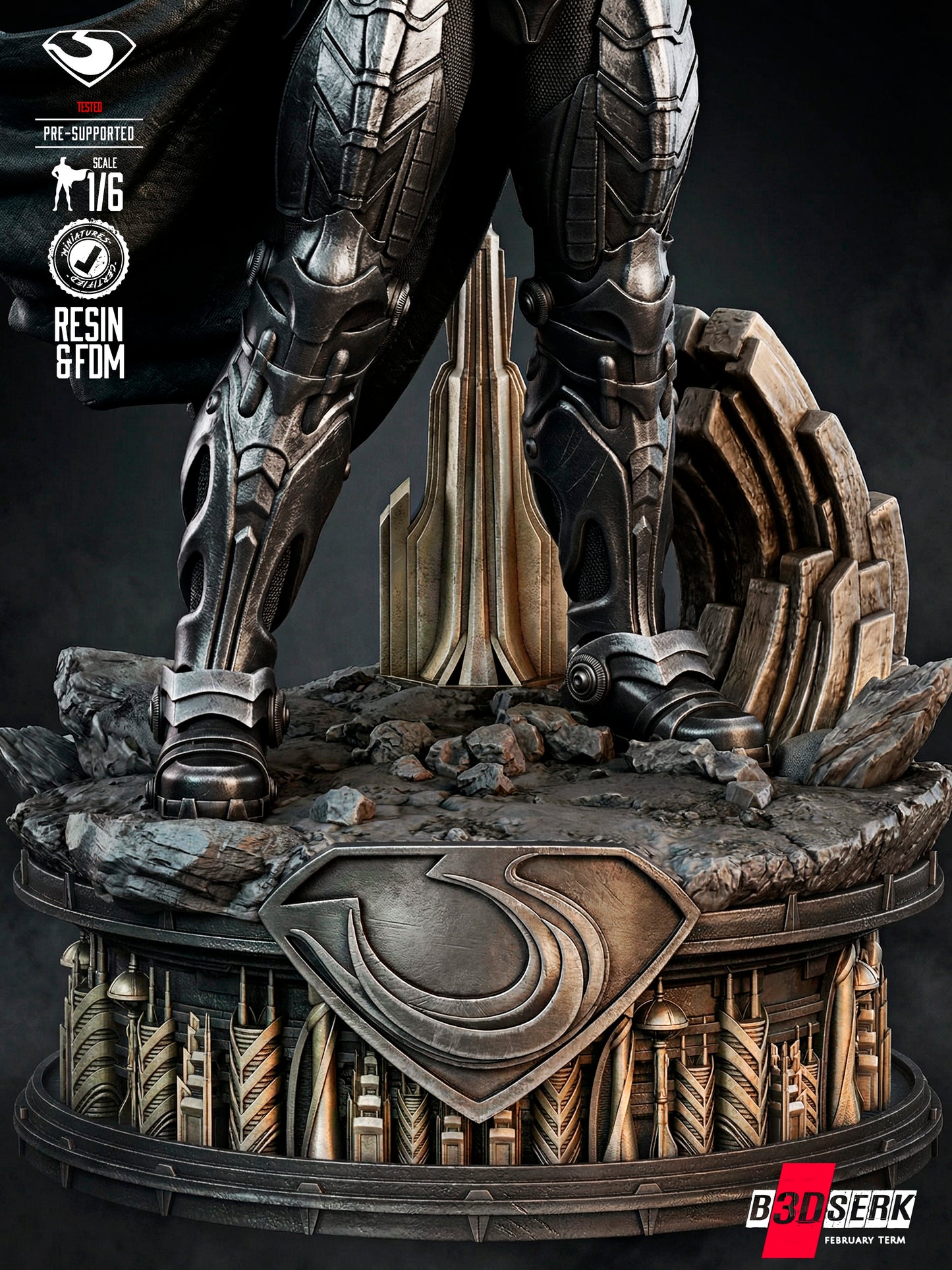 General Zod - Sculpt - 6 or 12 scale - 3D Model Kit - Fan Art
