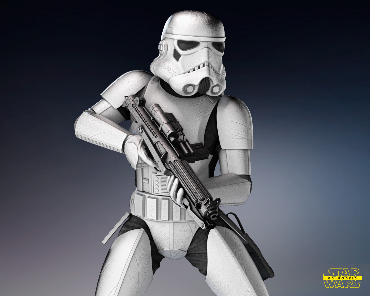 Storm Trooper Sculpture (Fan Art) - 1:6 or 1:12 Scale - 3D Print