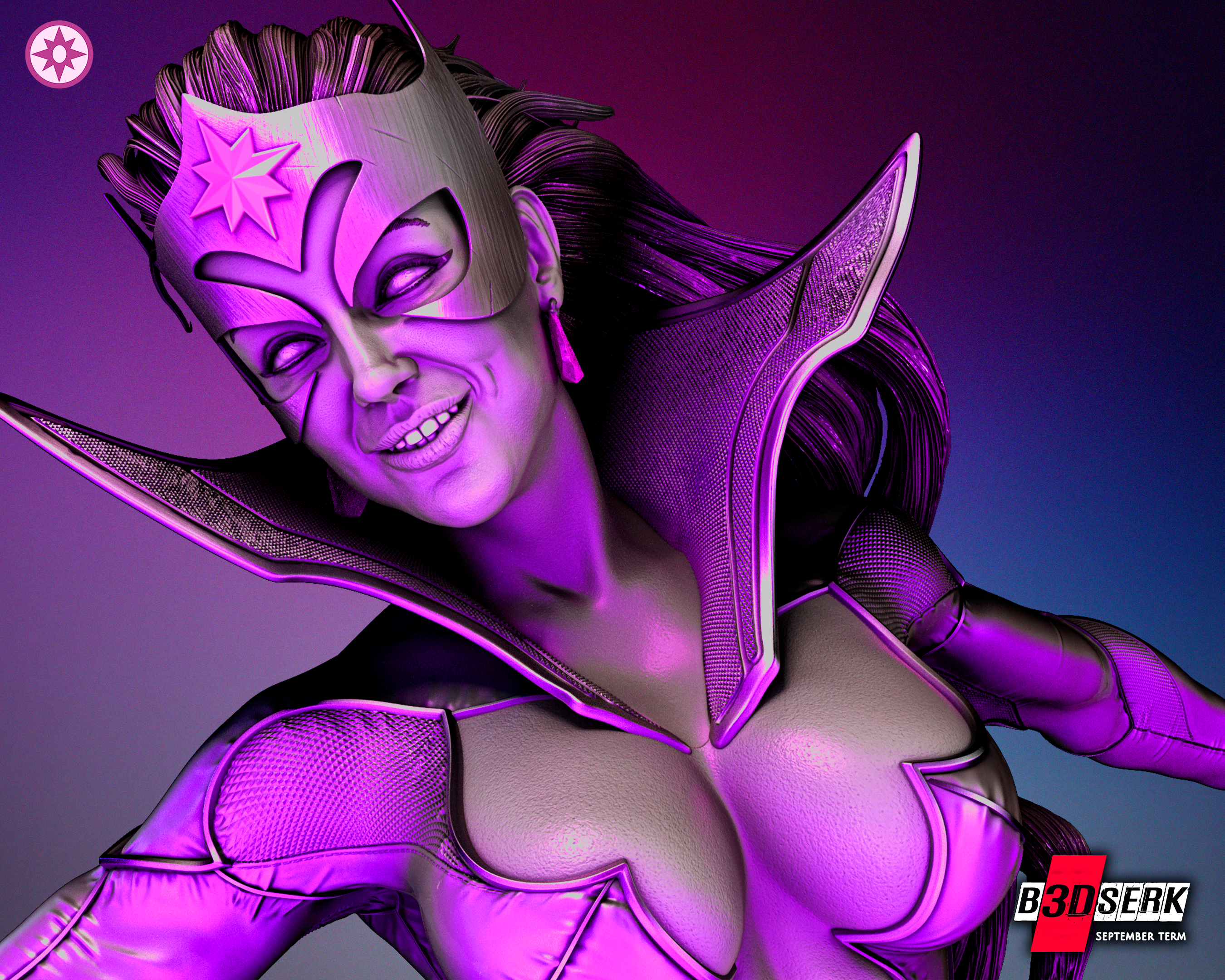 Star Sapphire- 6 and 12  Scale - 3D Print - Unpainted model kit - Justice League