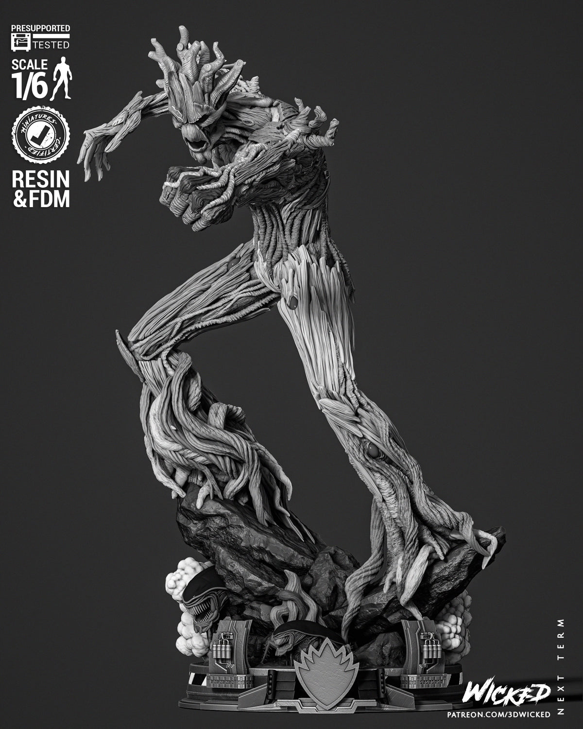 Groot (Sculpt) - Fan Art - 3D Print Kit (Wick3d)