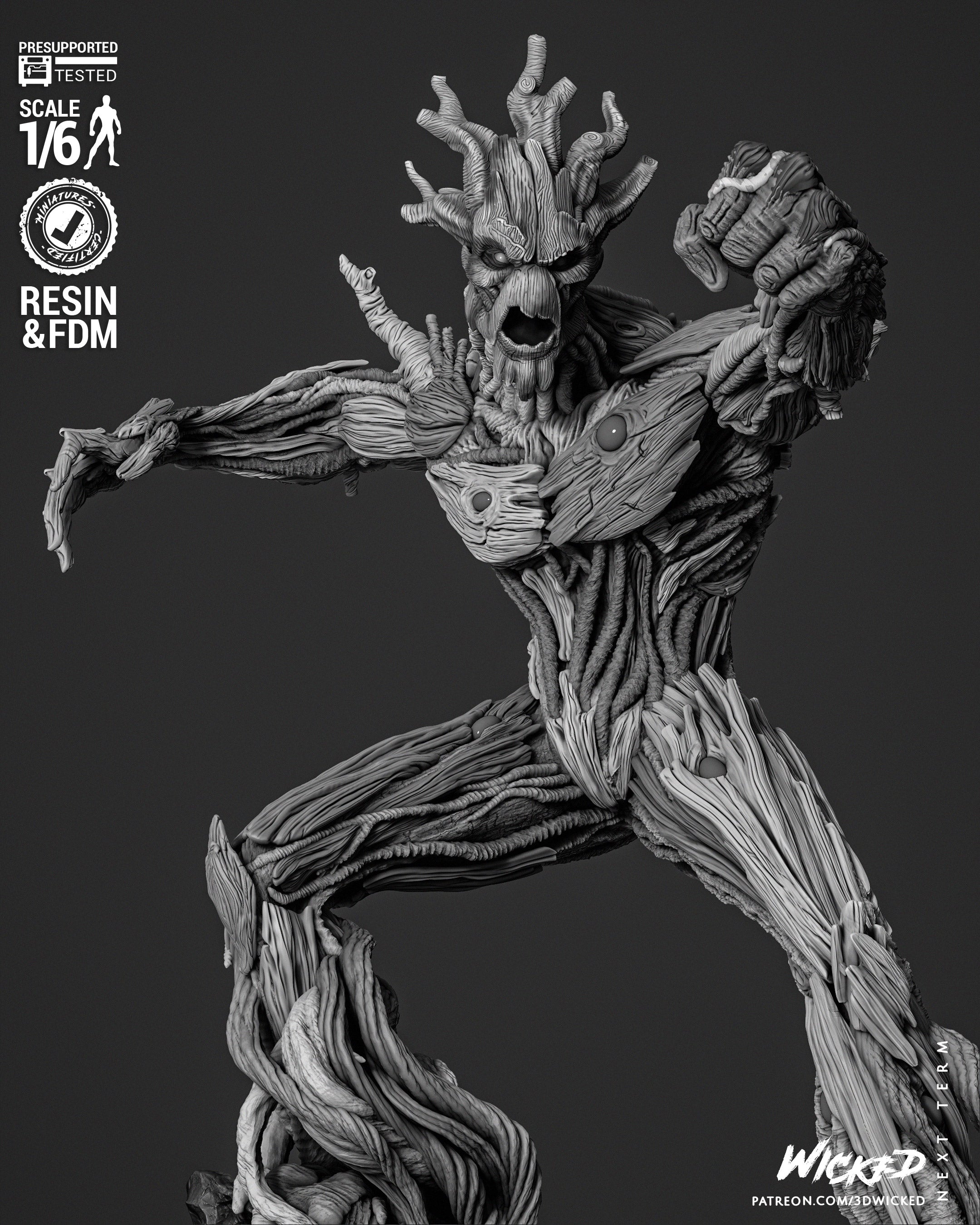 Groot (Sculpt) - Fan Art - 3D Print Kit (Wick3d)