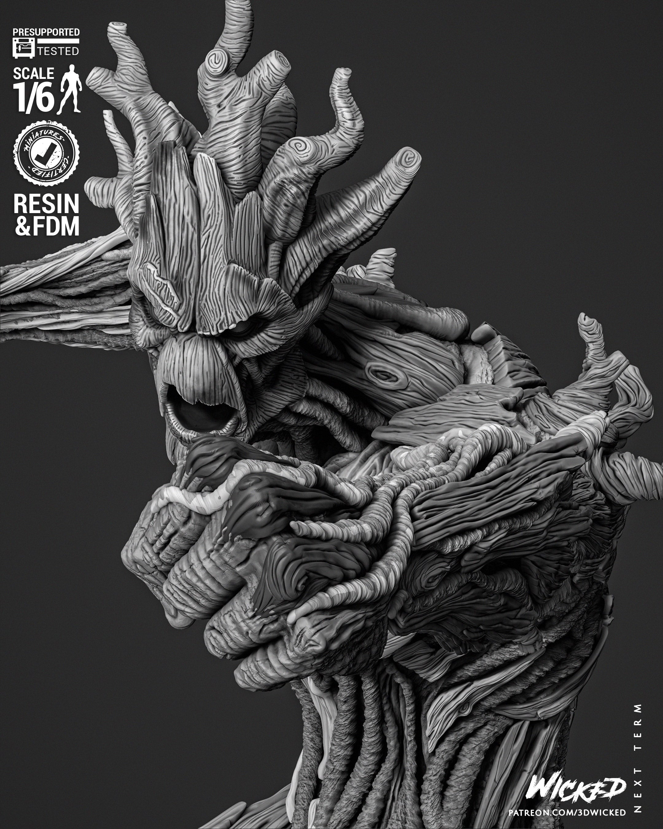 Groot (Sculpt) - Fan Art - 3D Print Kit (Wick3d)