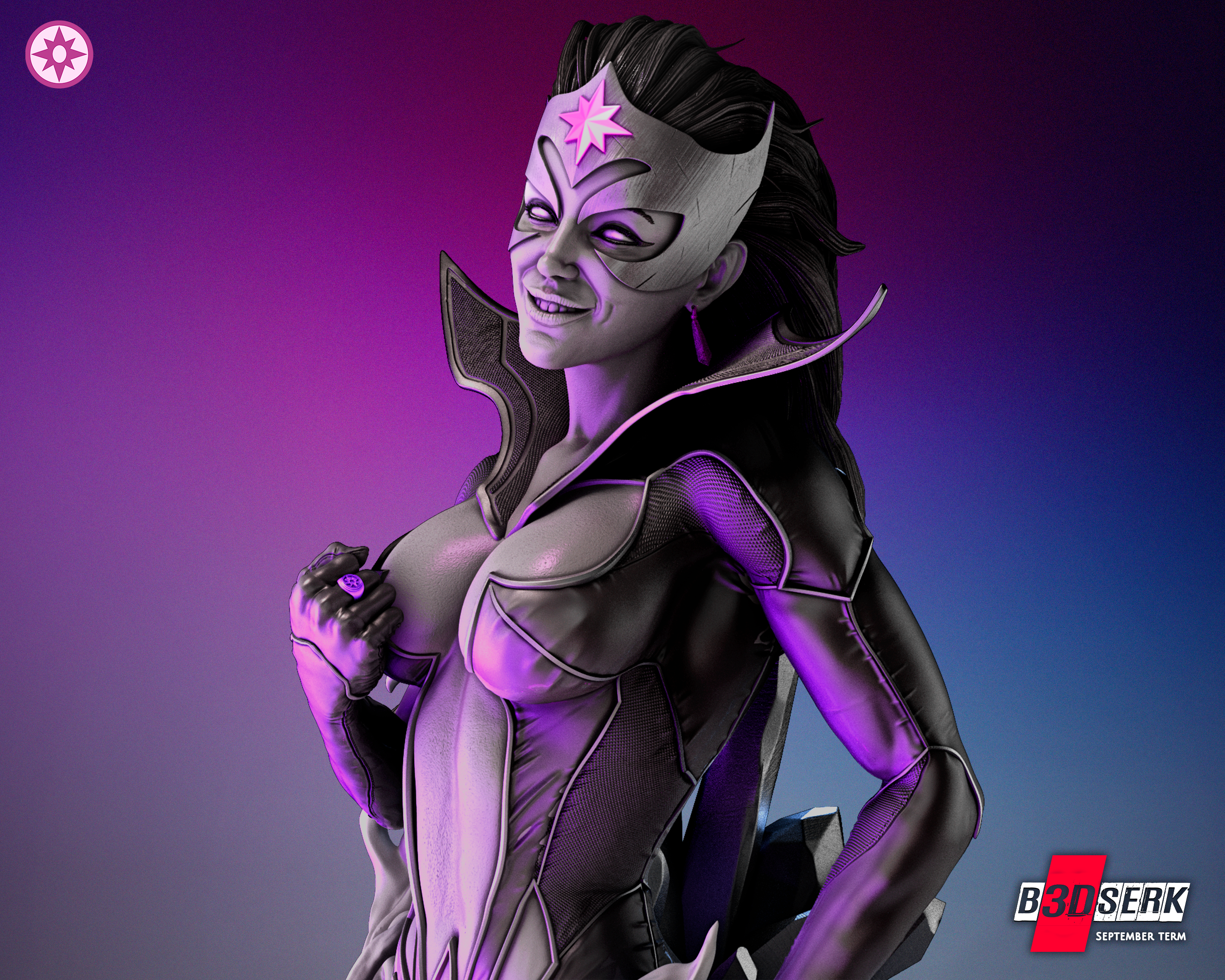 Star Sapphire- Bust - 3D Printed - Unpainted model kit - Justice League