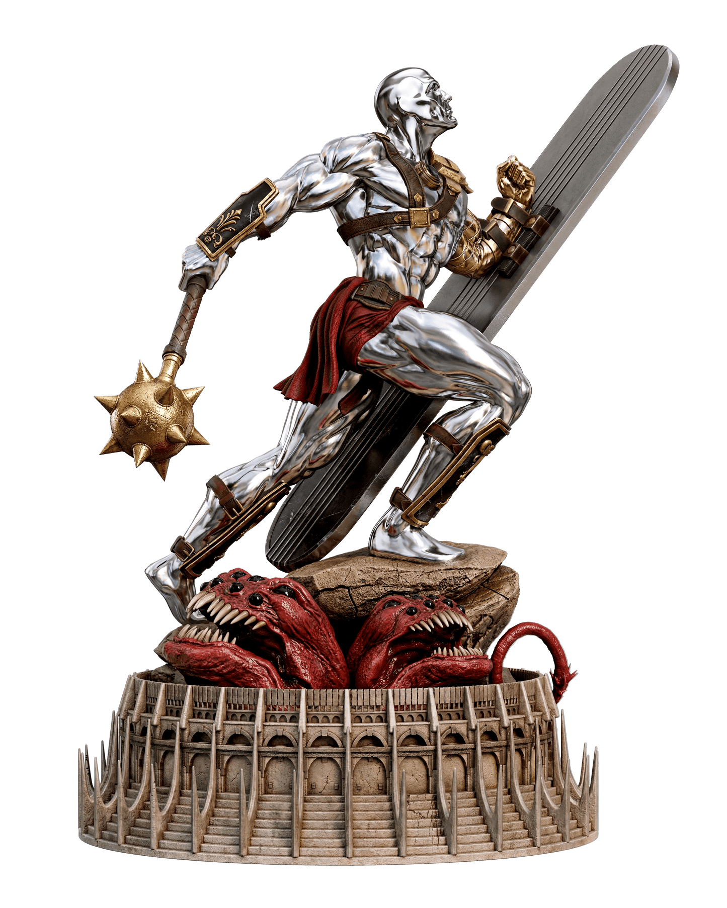 Silver Surfer (Fan Art) Sculpt - 1:6 and 1:12 scale 3d Printed Model Kit