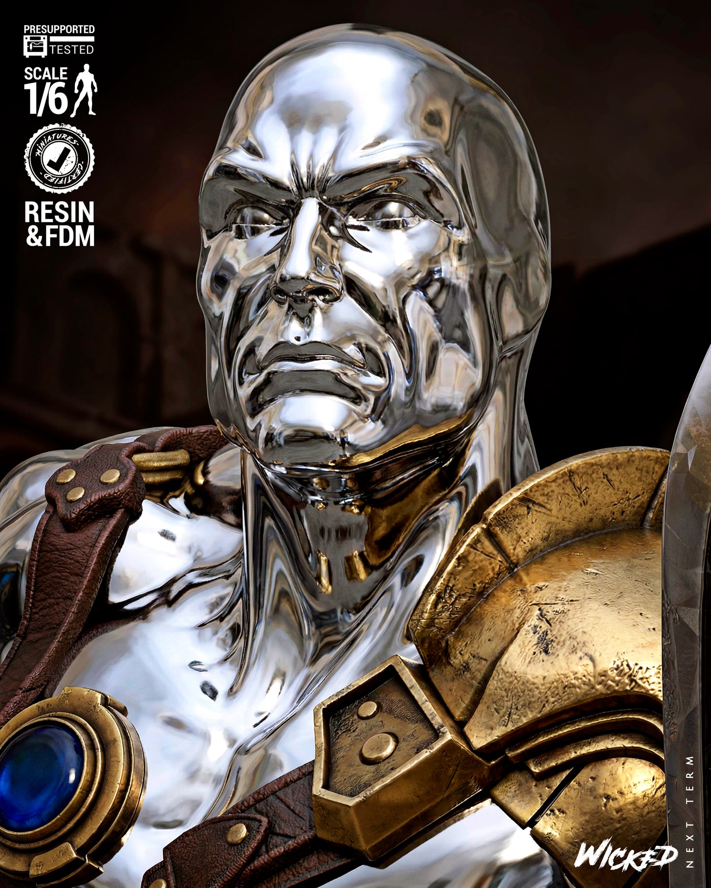 Silver Surfer (Fan Art) Sculpt - 1:6 and 1:12 scale 3d Printed Model Kit