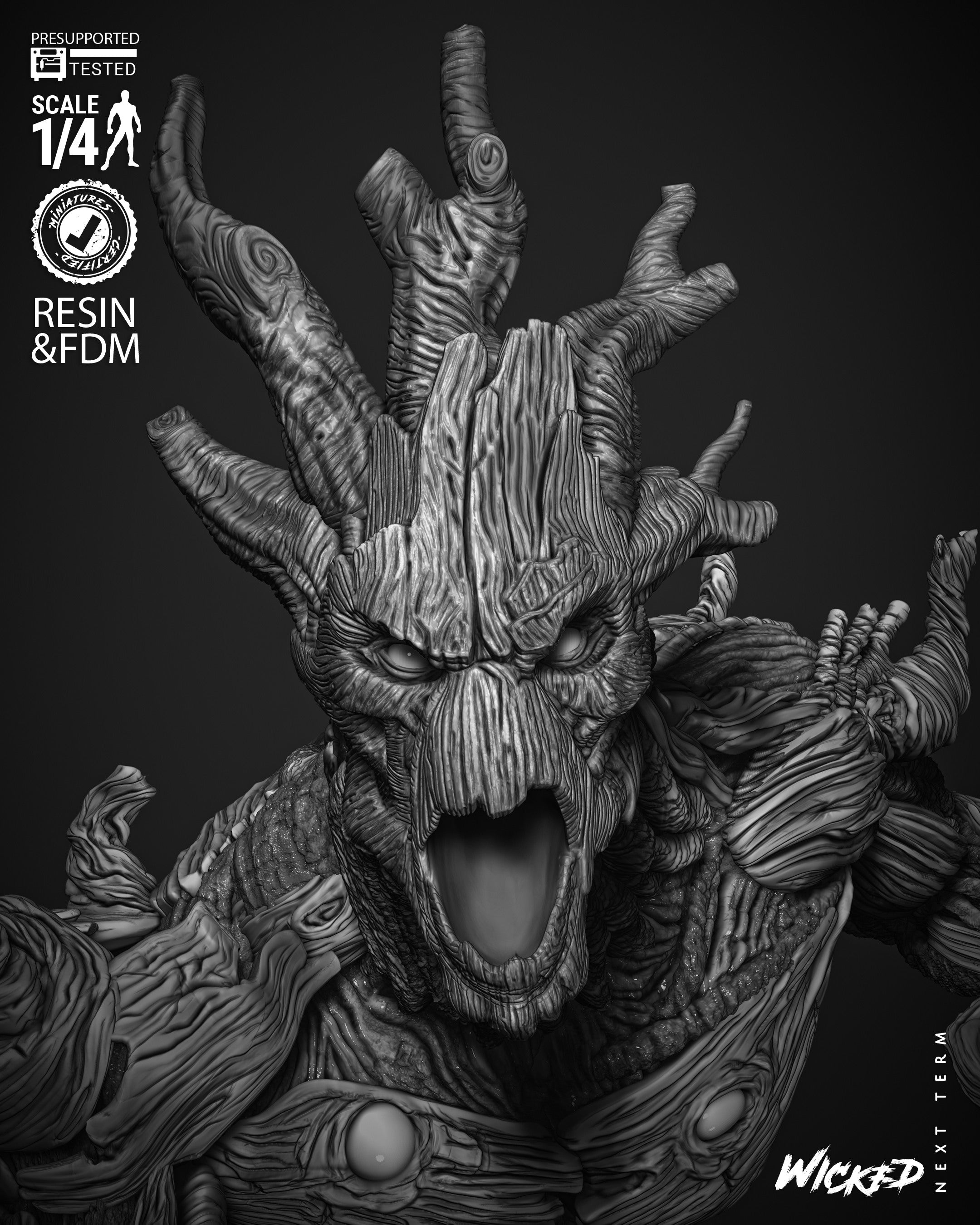 Groot (Bust) - Fan Art - 3D Print Kit (Wick3d)