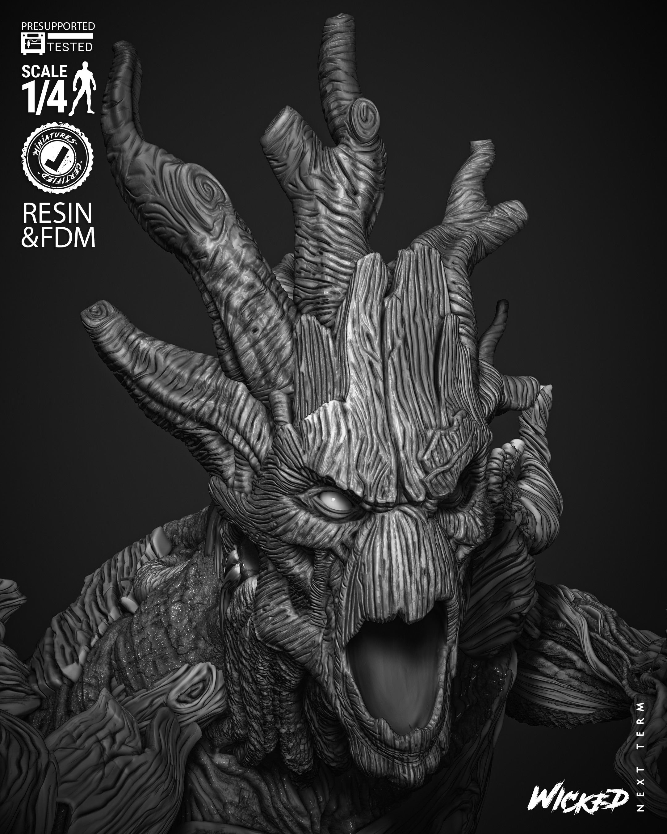 Groot (Bust) - Fan Art - 3D Print Kit (Wick3d)