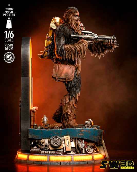 Chewbacca Sculpt (Star Wars) - 3D printed model kit (Fan Art)