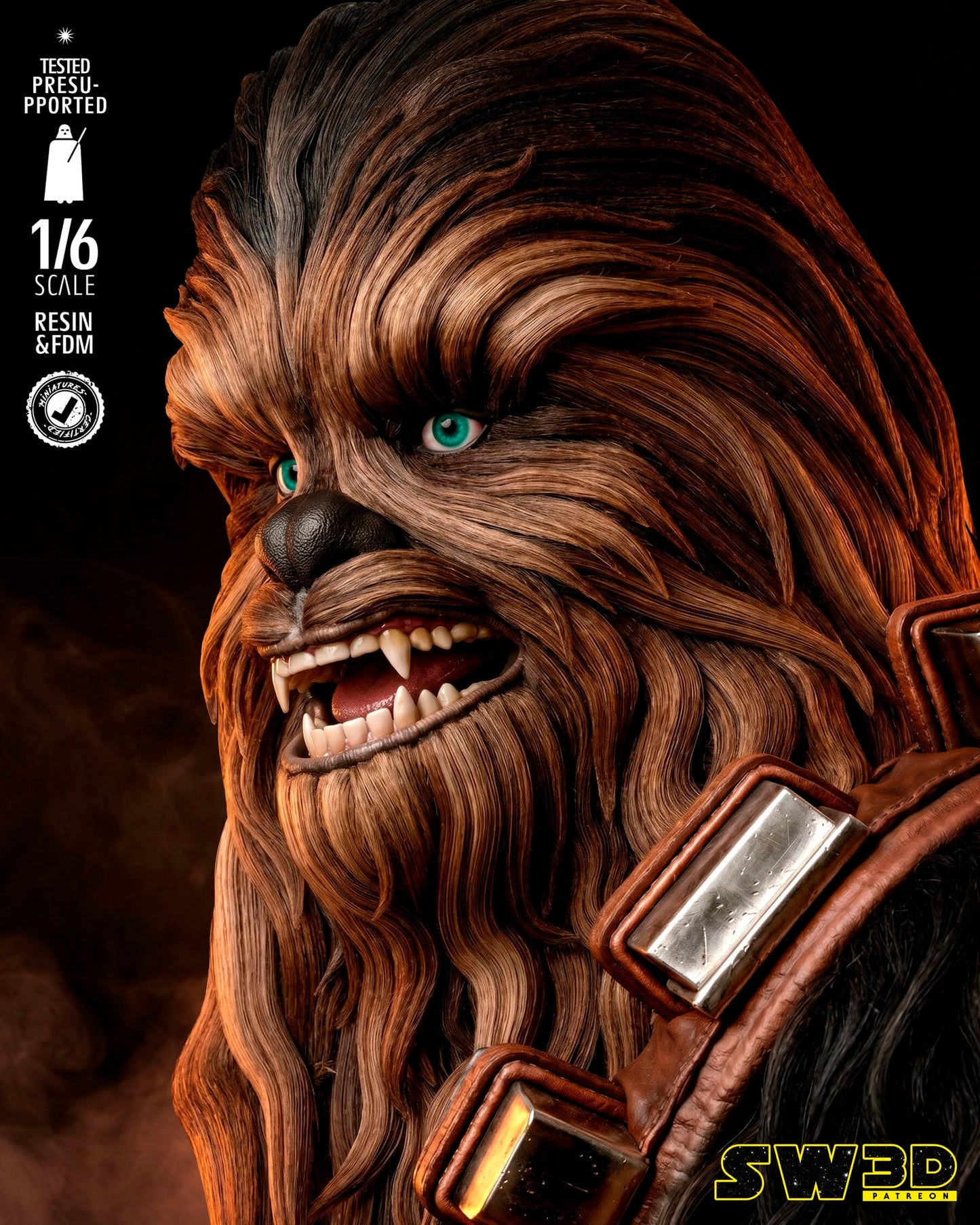 Chewbacca Sculpt (Star Wars) - 3D printed model kit (Fan Art)