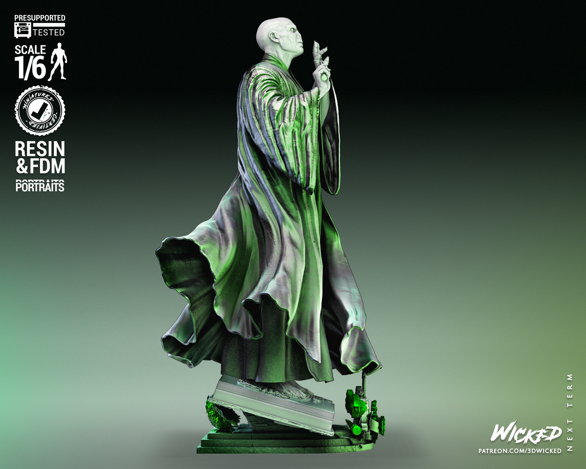 Voldemort Sculpture - 1/6 or 1/12 scale (379mm or 190mm) Fan Art