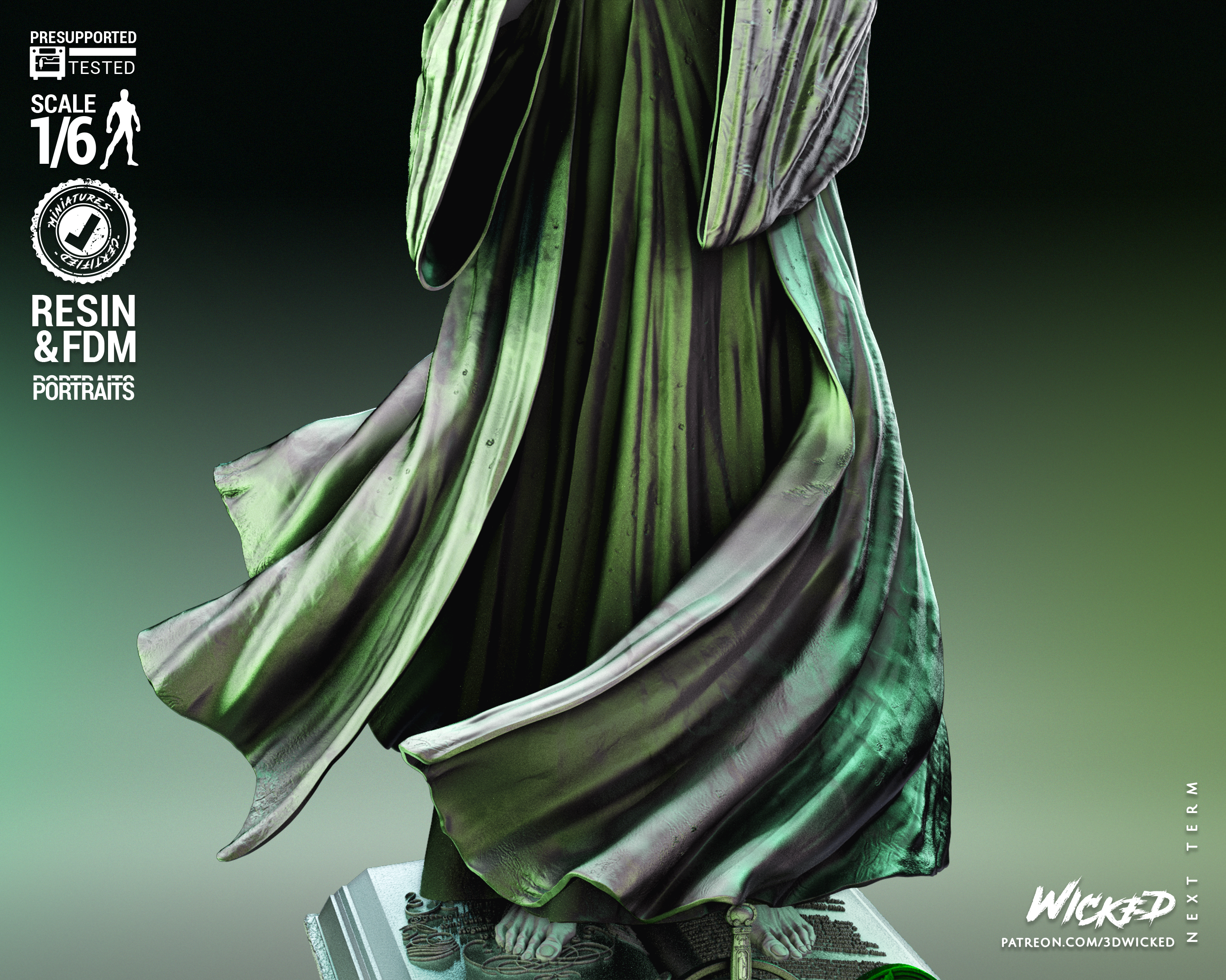 Voldemort Sculpture - 1/6 or 1/12 scale (379mm or 190mm) Fan Art