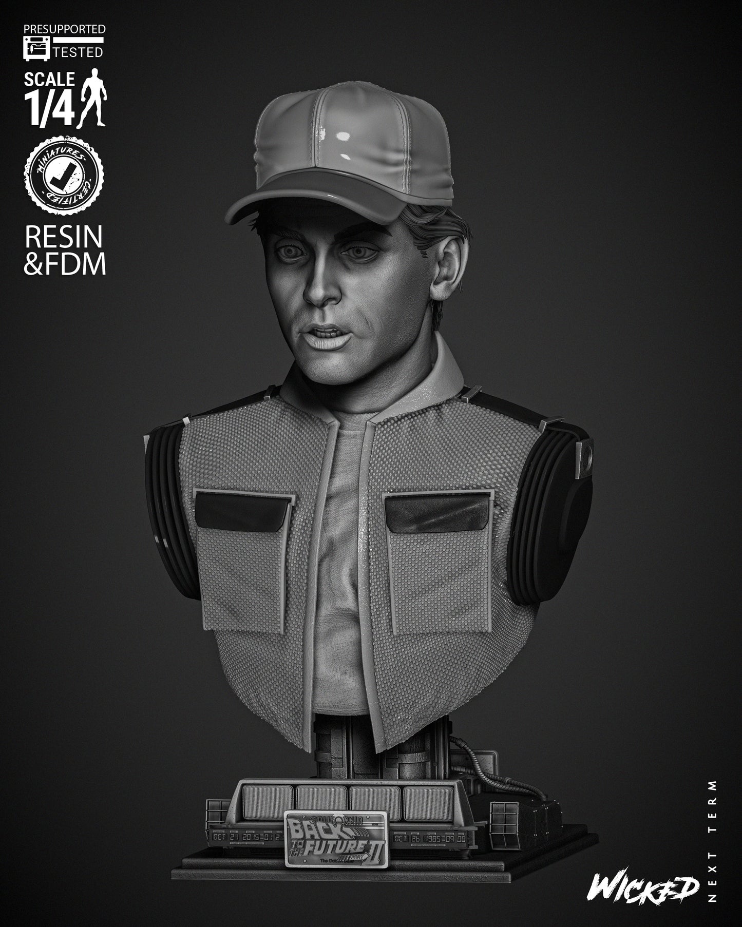 Marty McFly - Back to the Future - 3D Printed Bust Model Kit