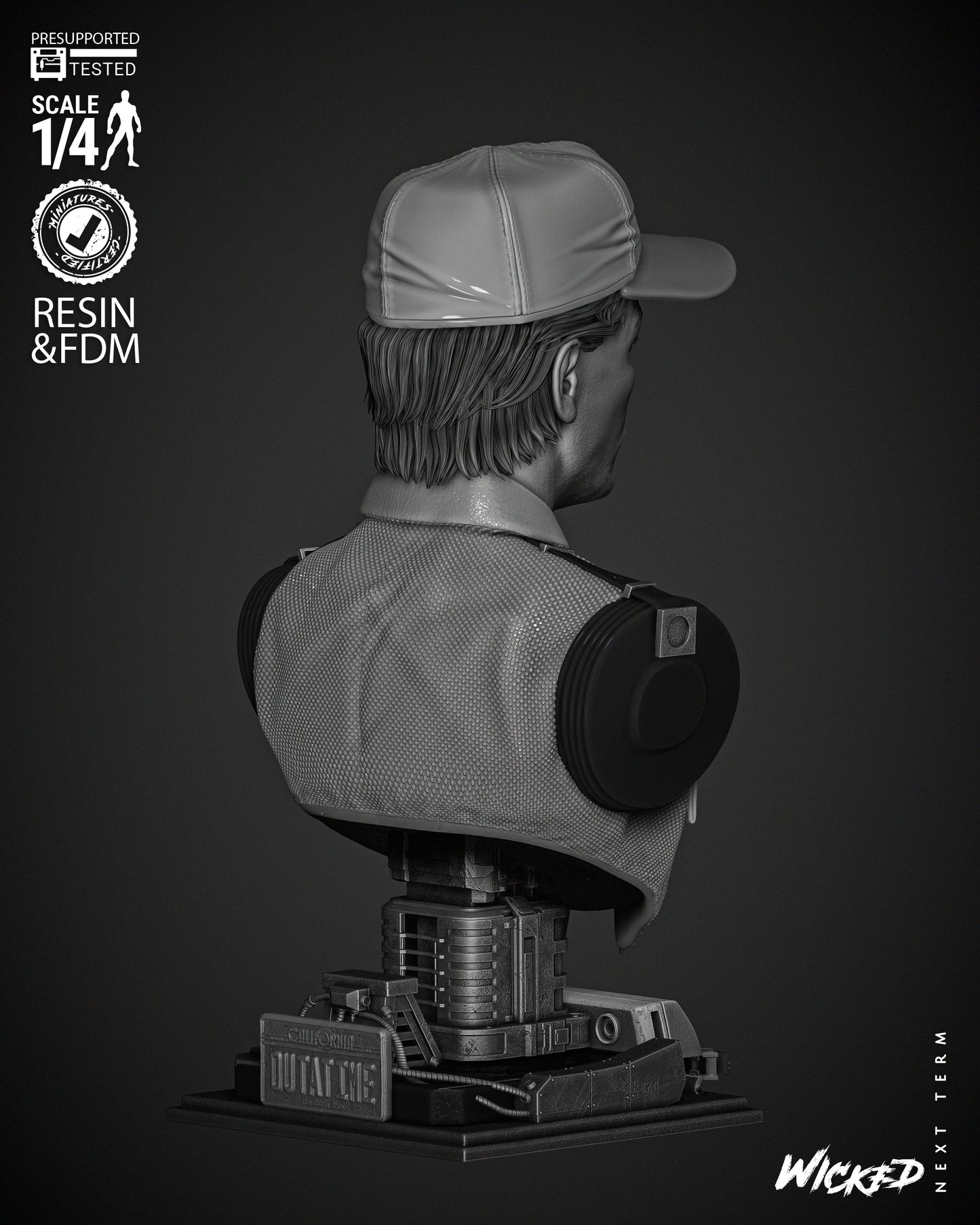 Marty McFly - Back to the Future - 3D Printed Bust Model Kit