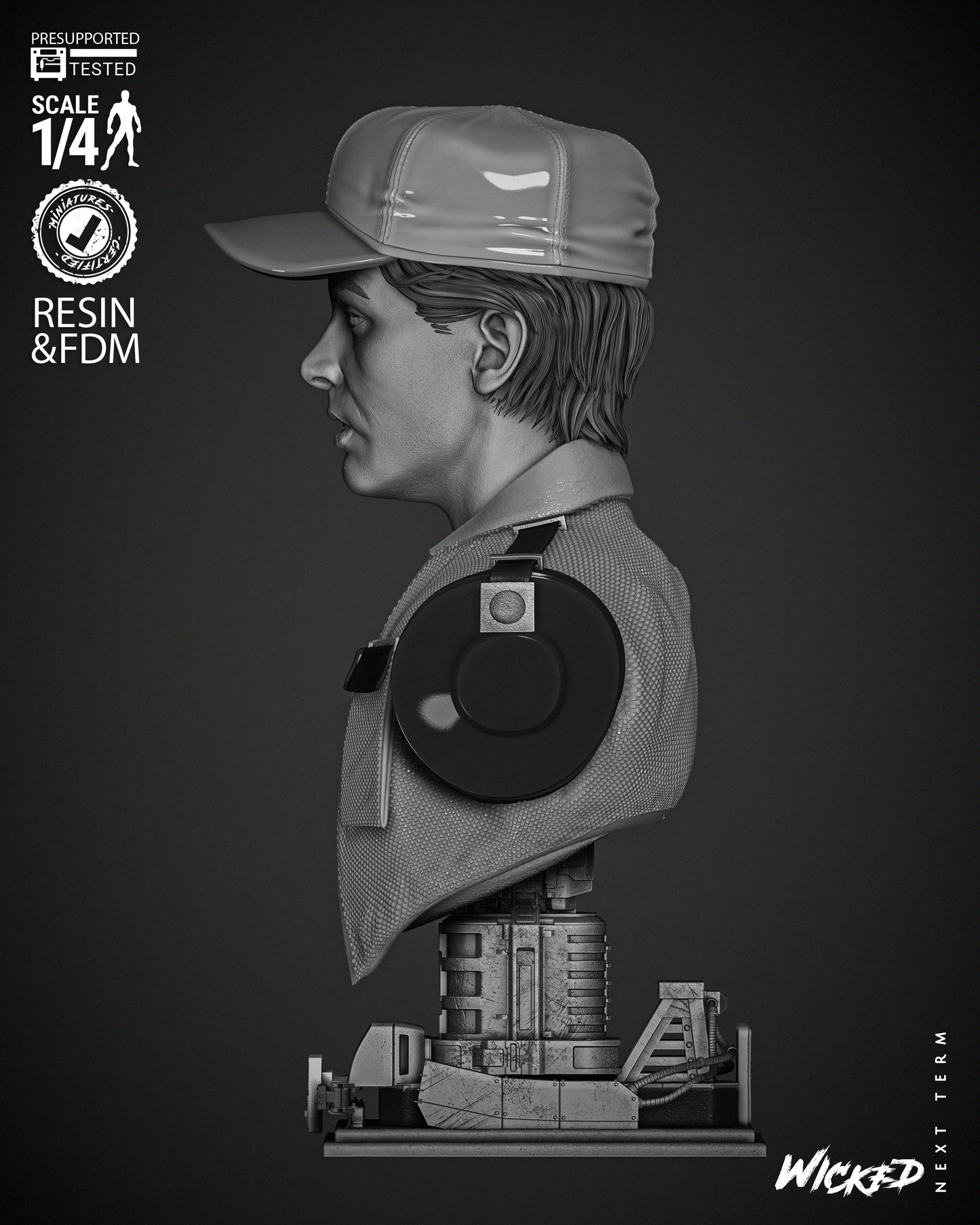 Marty McFly - Back to the Future - 3D Printed Bust Model Kit