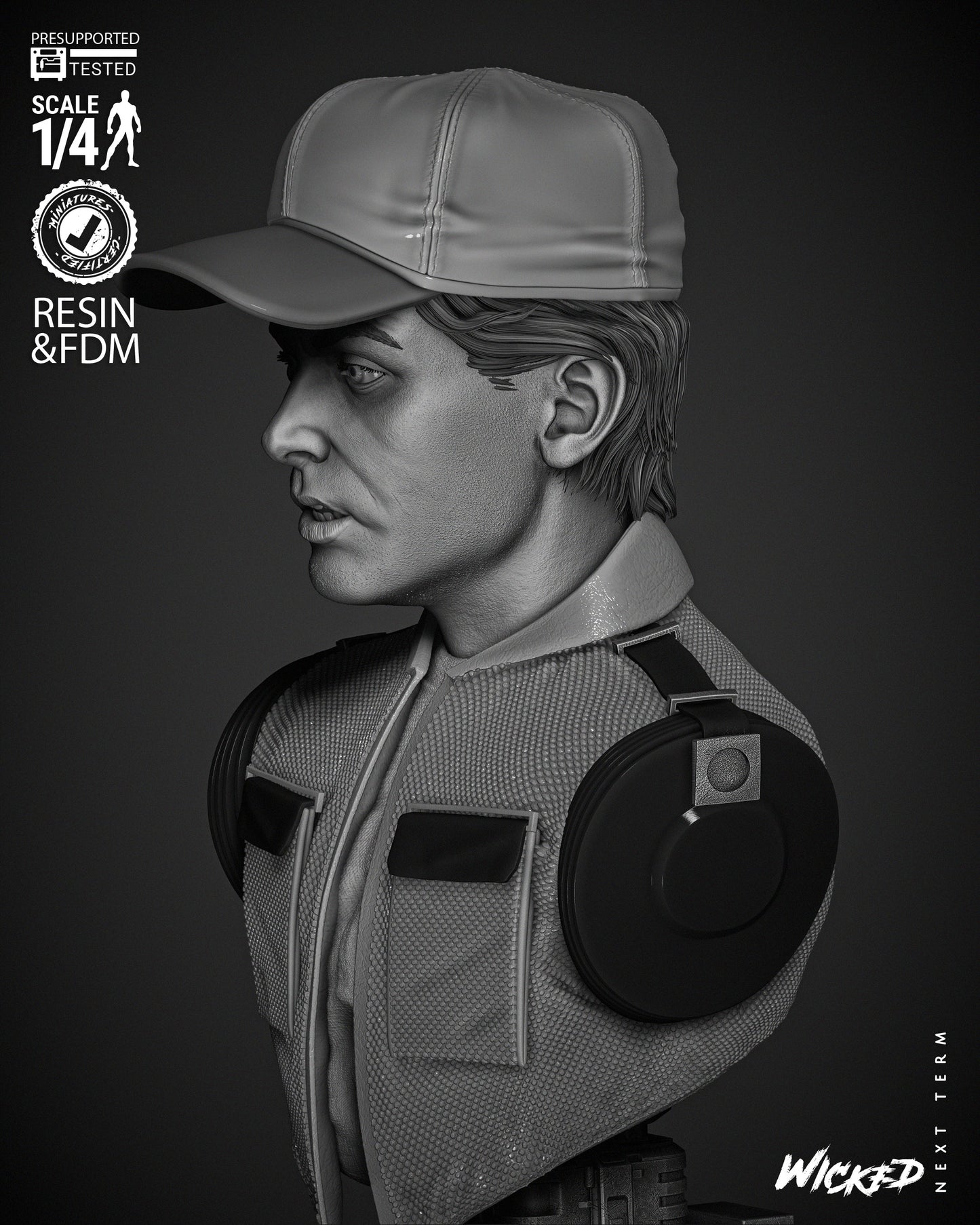 Marty McFly - Back to the Future - 3D Printed Bust Model Kit