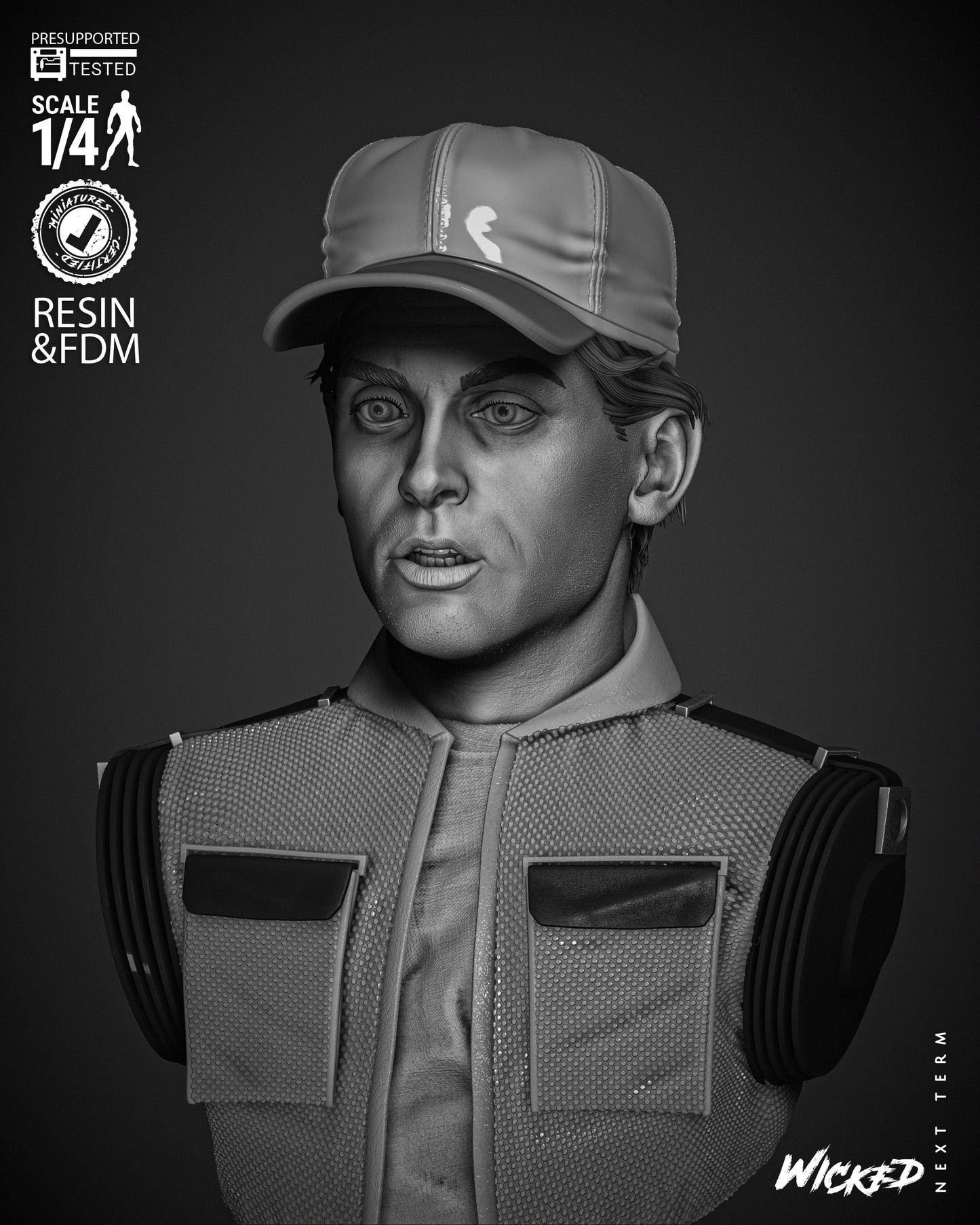 Marty McFly - Back to the Future - 3D Printed Bust Model Kit