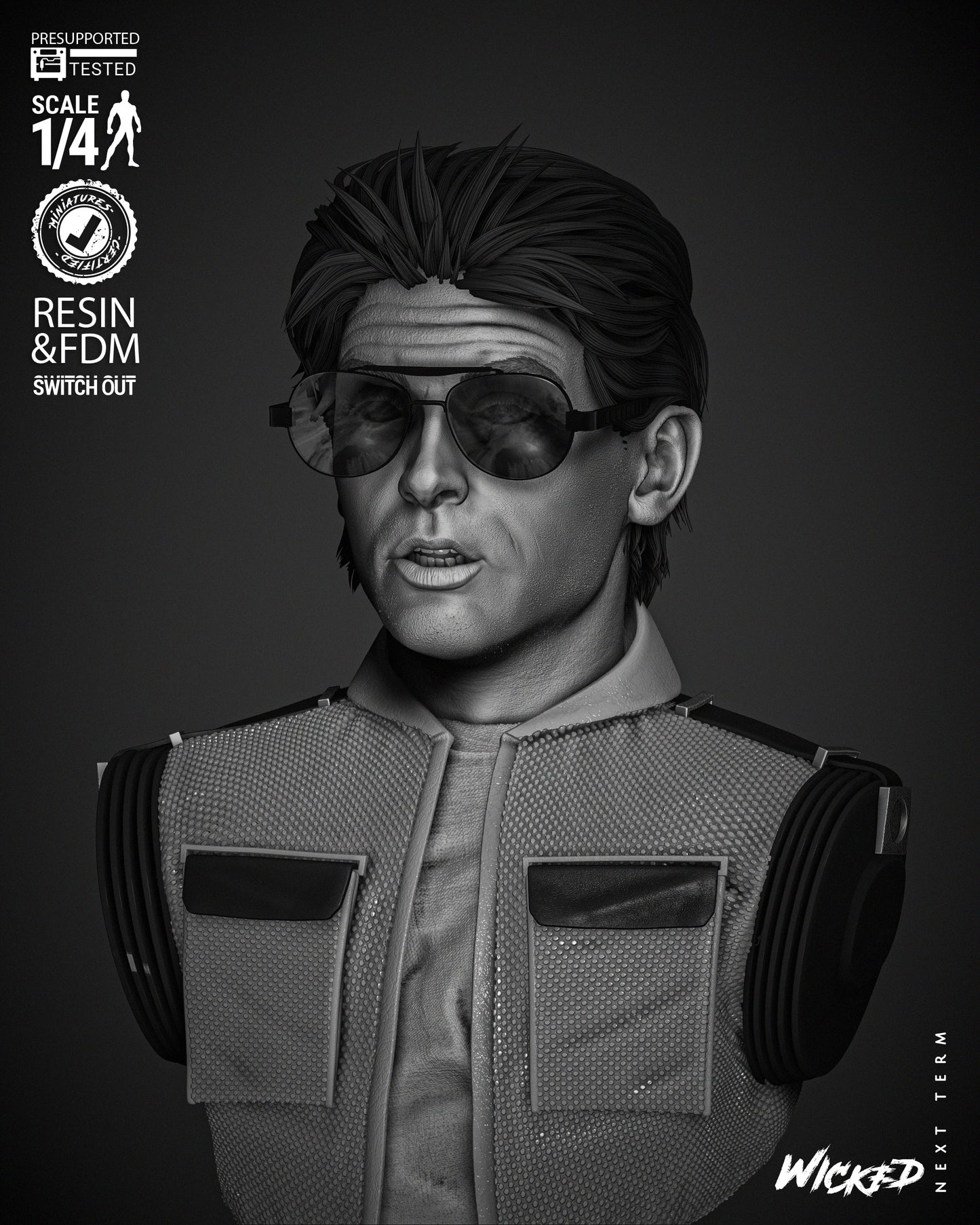 Marty McFly - Back to the Future - 3D Printed Bust Model Kit
