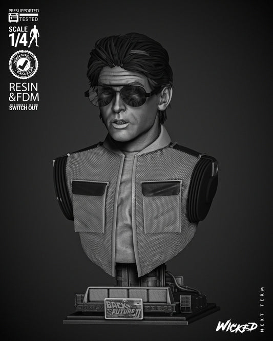 Marty McFly - Back to the Future - 3D Printed Bust Model Kit