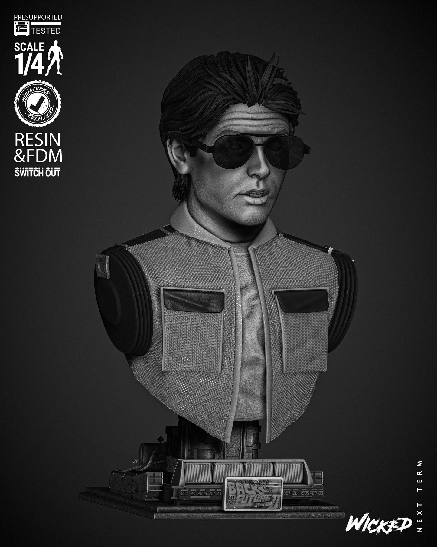 Marty McFly - Back to the Future - 3D Printed Bust Model Kit