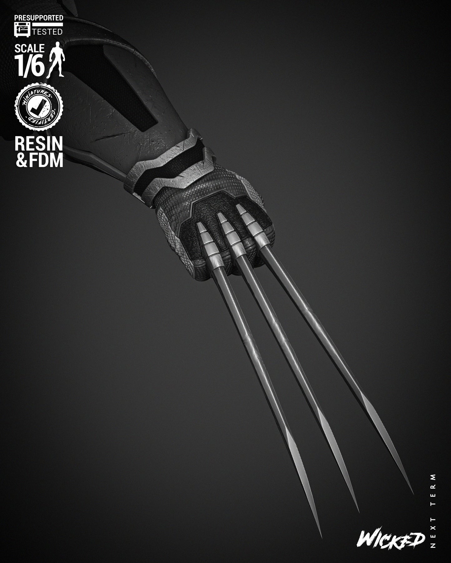 Wolverine (Statue) - Fan Art - 3D Print Kit (Wick3d)