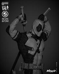 Deadpool (Bust) - Fan Art - 3D Print Kit (Wick3d)