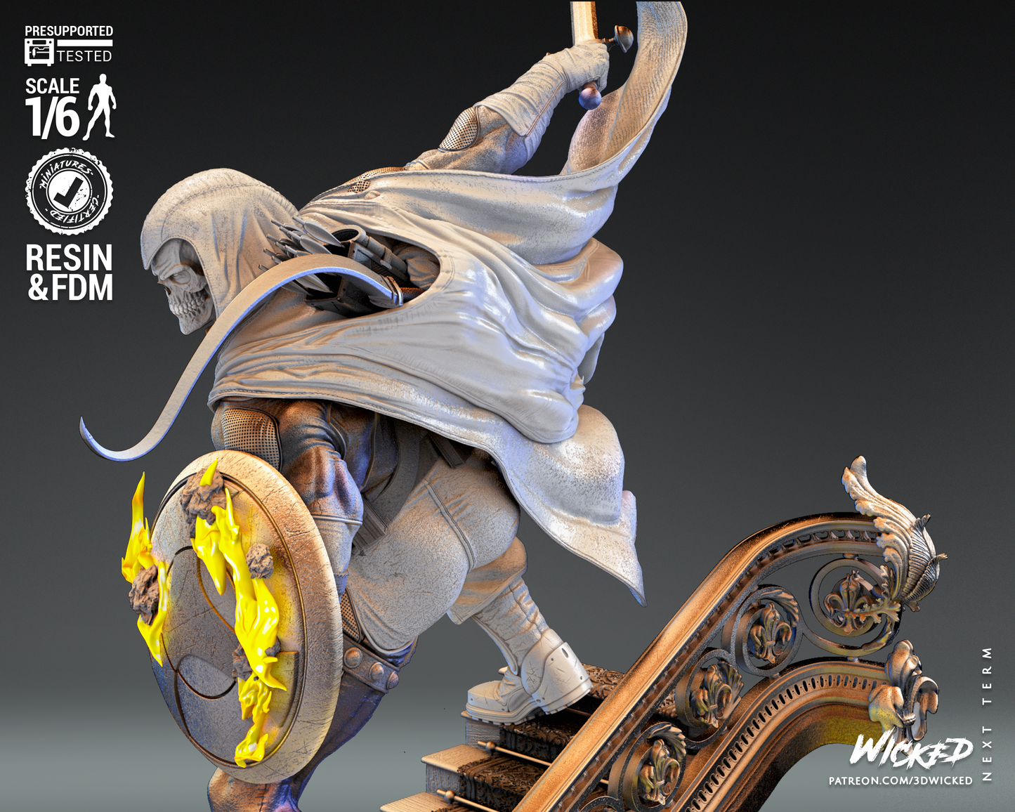 Taskmaster (Marvel) Sculpture (3D Printed) - Scales 6 & 12 - Fan Art