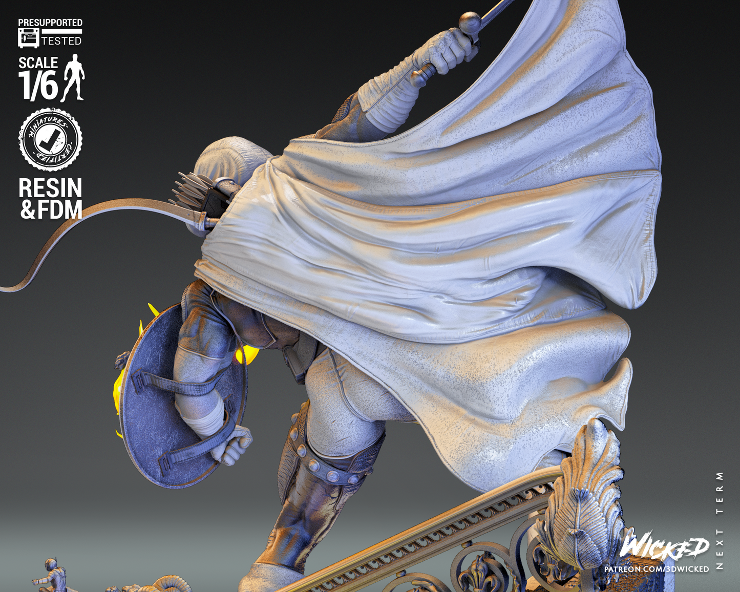Taskmaster (Marvel) Sculpture (3D Printed) - Scales 6 & 12 - Fan Art