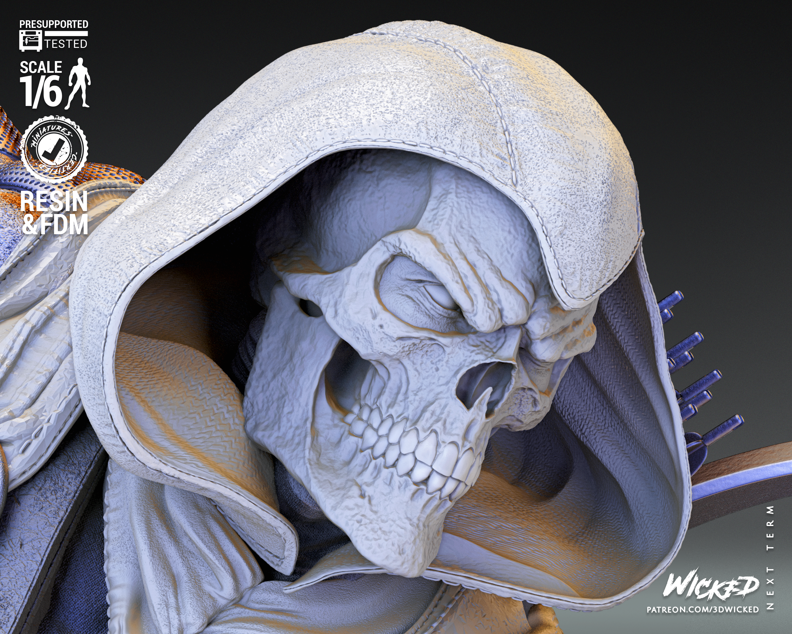 Taskmaster (Marvel) Sculpture (3D Printed) - Scales 6/8/10/12 (500mm - 250mm) Fan Art