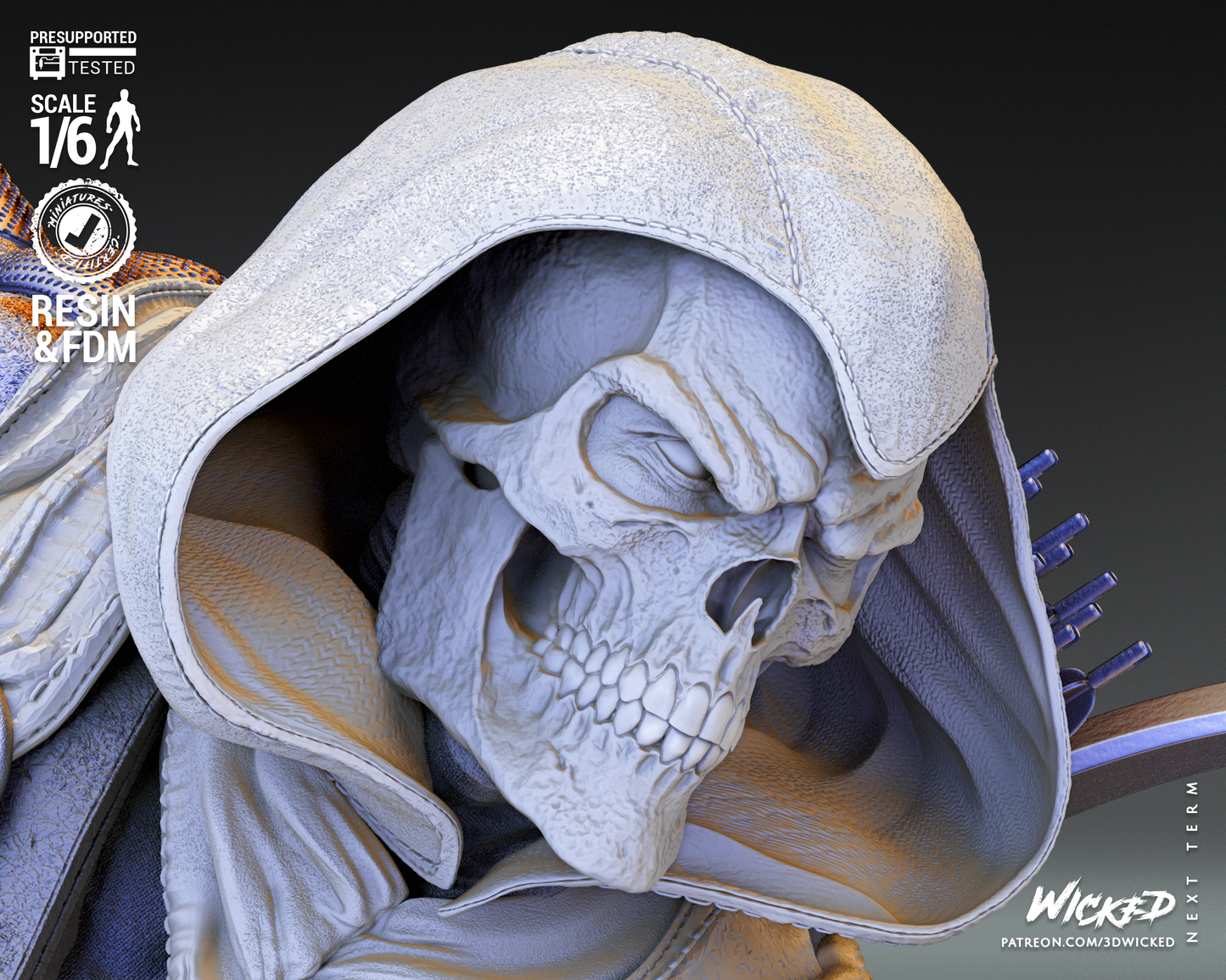 Taskmaster (Marvel) Sculpture (3D Printed) - Scales 6 & 12 - Fan Art
