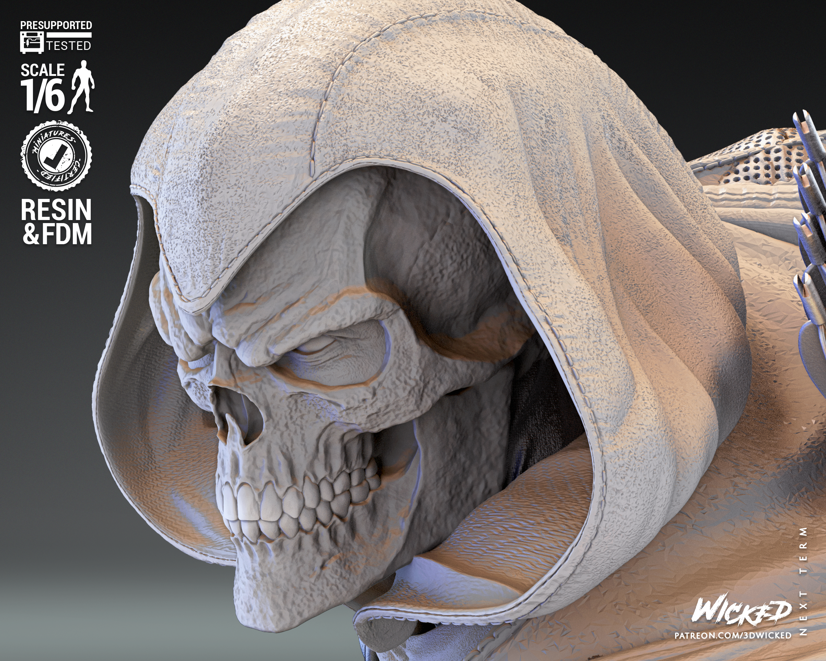 Taskmaster (Marvel) Sculpture (3D Printed) - Scales 6/8/10/12 (500mm - 250mm) Fan Art