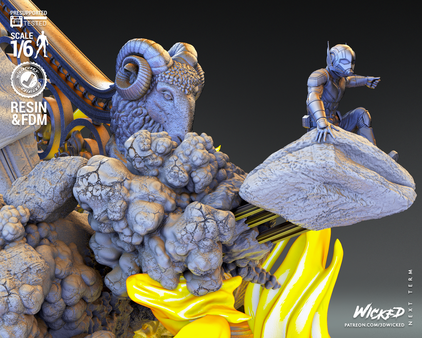 Taskmaster (Marvel) Sculpture (3D Printed) - Scales 6 & 12 - Fan Art