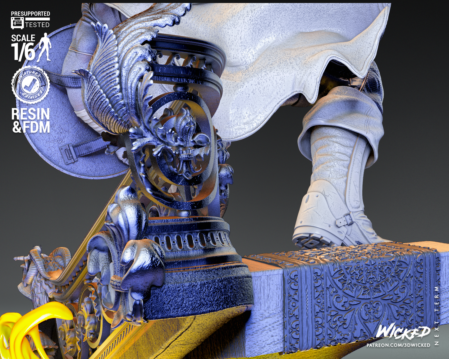 Taskmaster (Marvel) Sculpture (3D Printed) - Scales 6 & 12 - Fan Art
