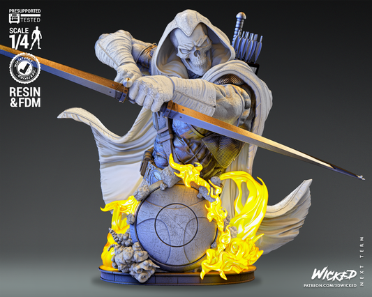 Taskmaster (Fan Art) Bust - 4 or 8 scale (290mm or 145mm) - 3D Print