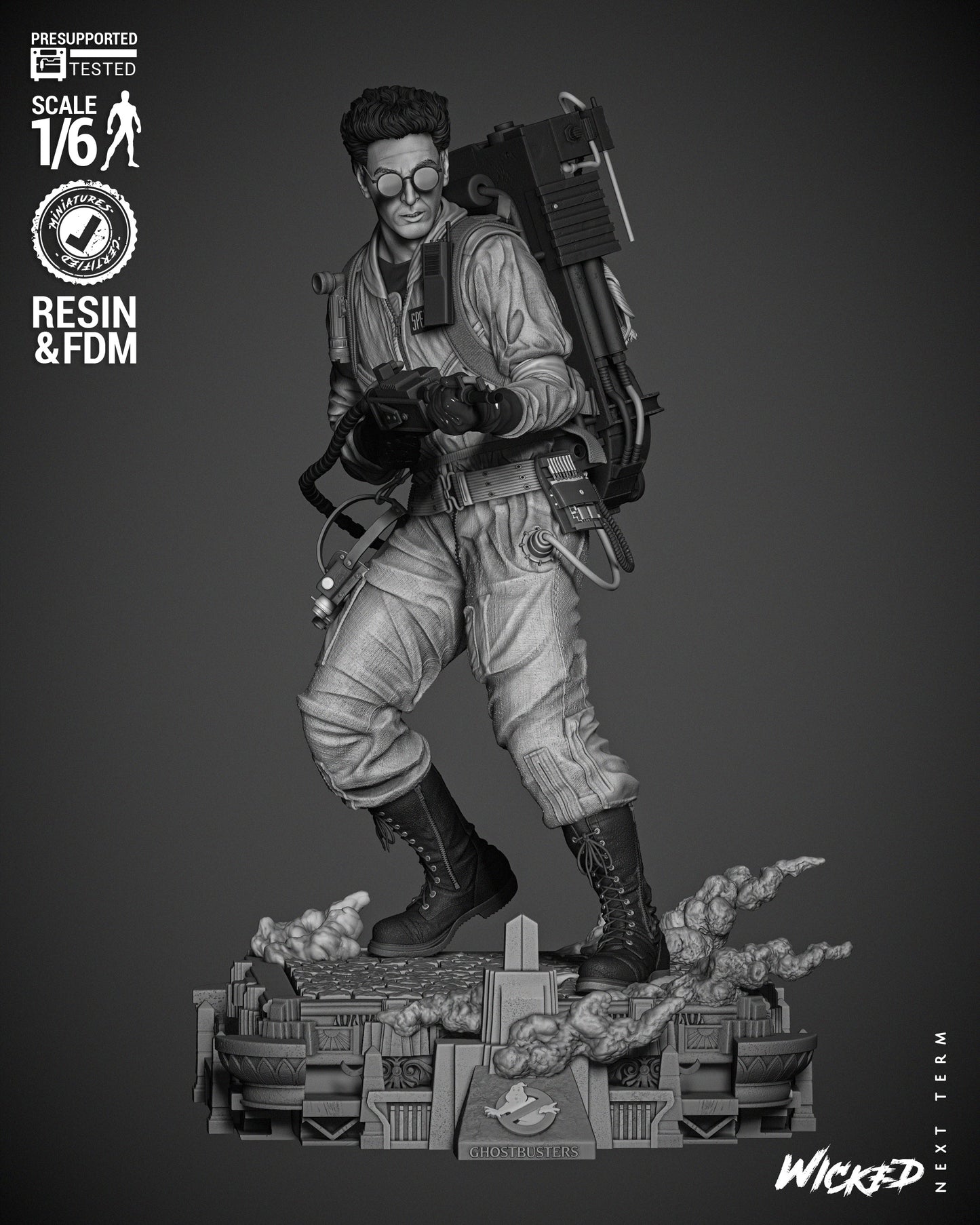 Egon (Ghostbusters) - 3d Printed 6 and 12 Scale - Fan Art (Wick3d)