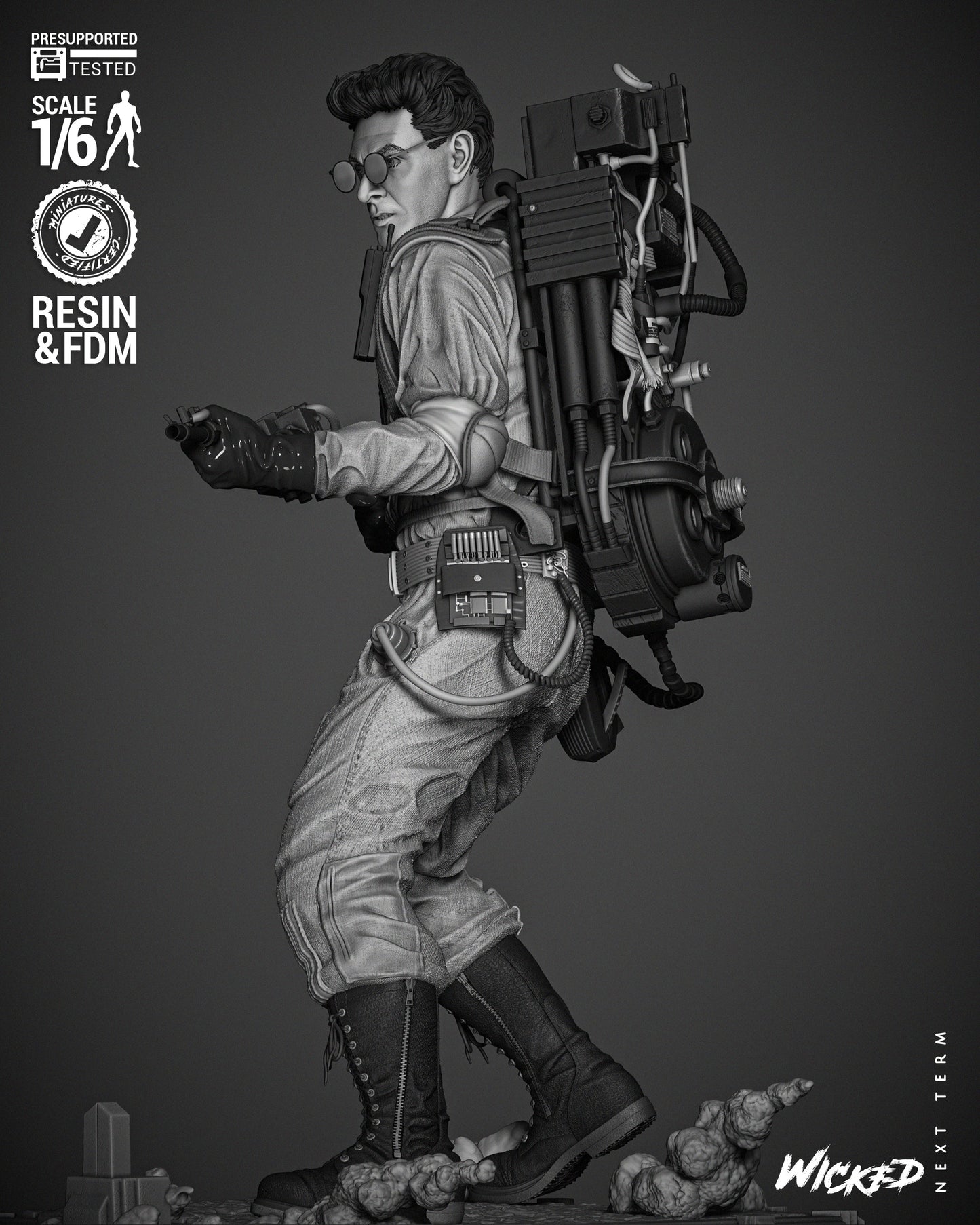 Egon (Ghostbusters) - 3d Printed 6 and 12 Scale - Fan Art (Wick3d)