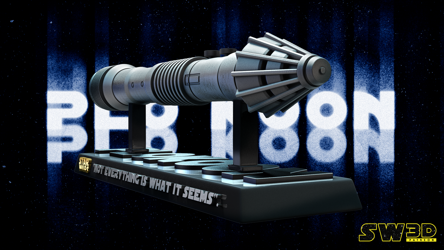 Pio Koon Saber (Star Wars) Fan Art - 1:1 or 1:2 Scale (300mm or 150mm Long) - 3D Printed
