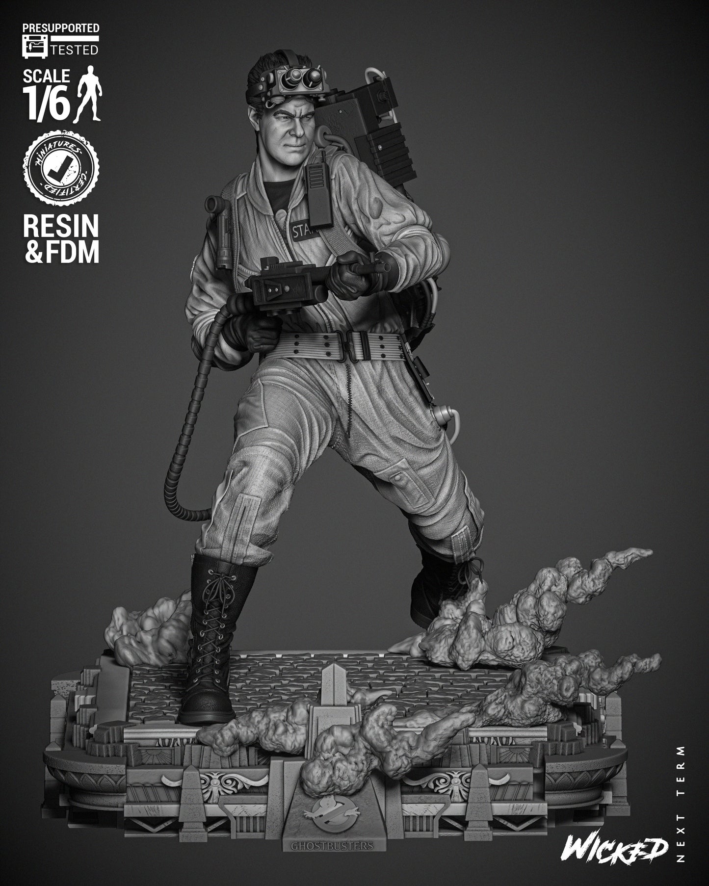 Ray (Ghostbusters) - 3d Printed 6 and 12 Scale - Fan Art (Wick3d)