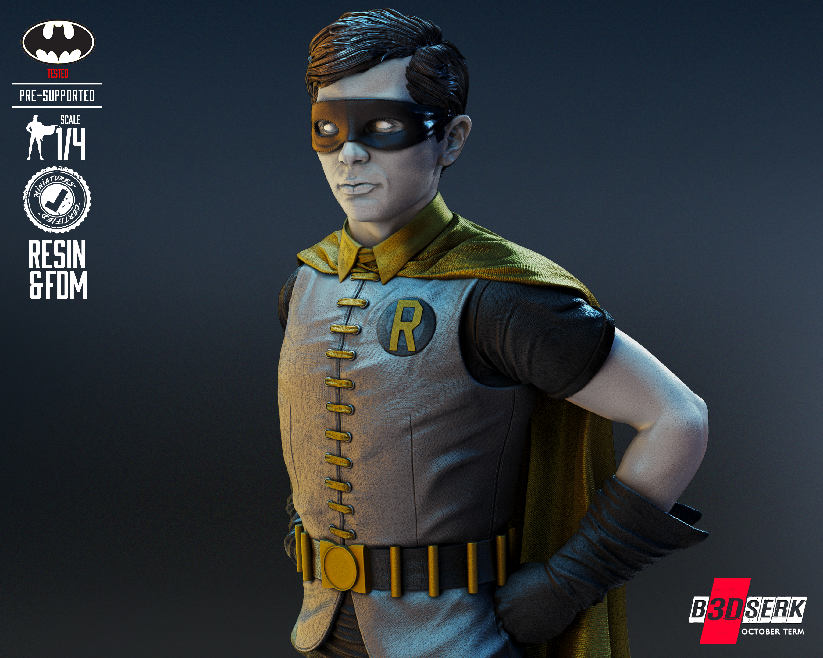 Batman - Robin - Burt Ward Version Bust 4th / 8th Scale Bust Model kit