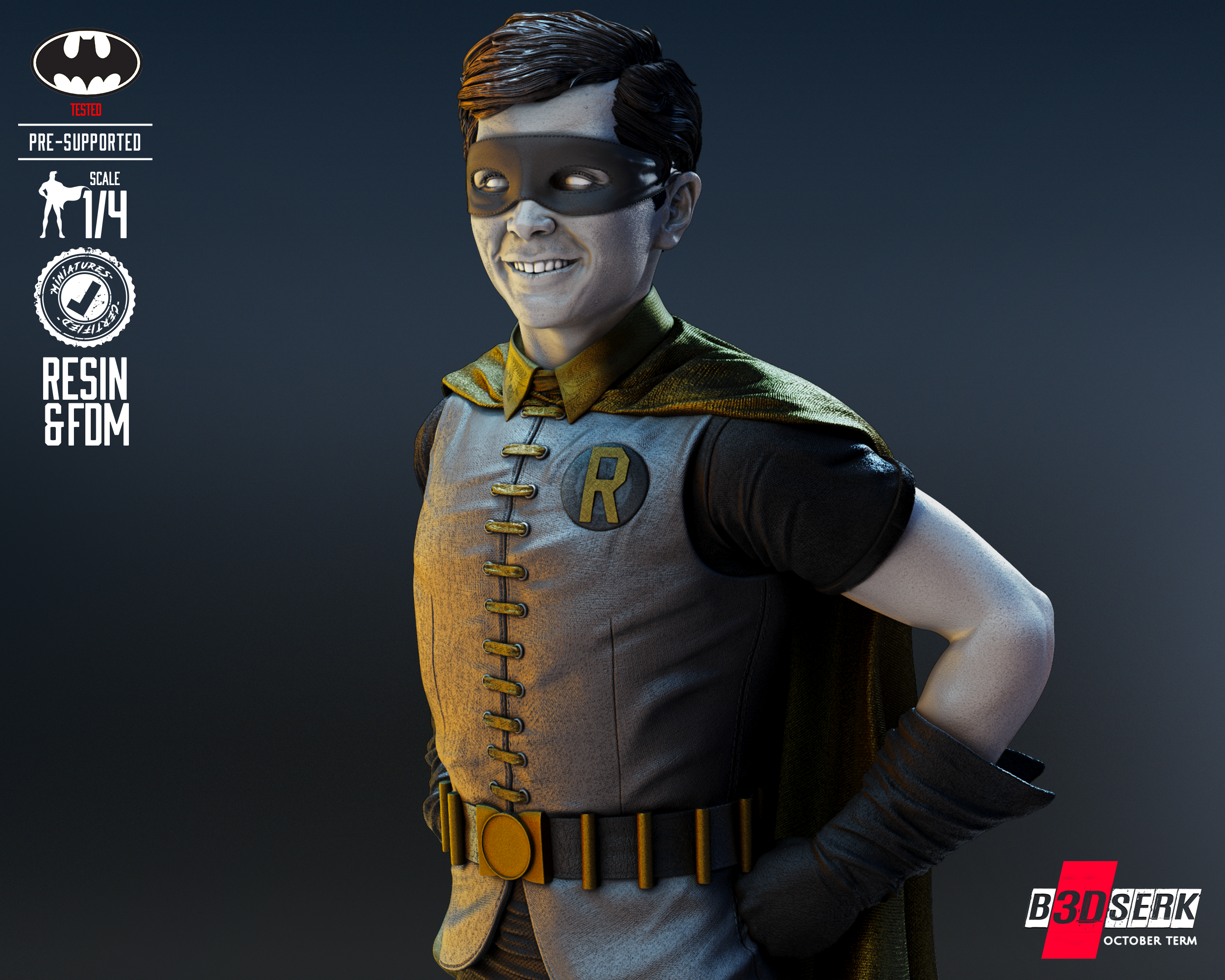 Batman - Robin - Burt Ward Version Bust 4th / 8th Scale Bust Model kit