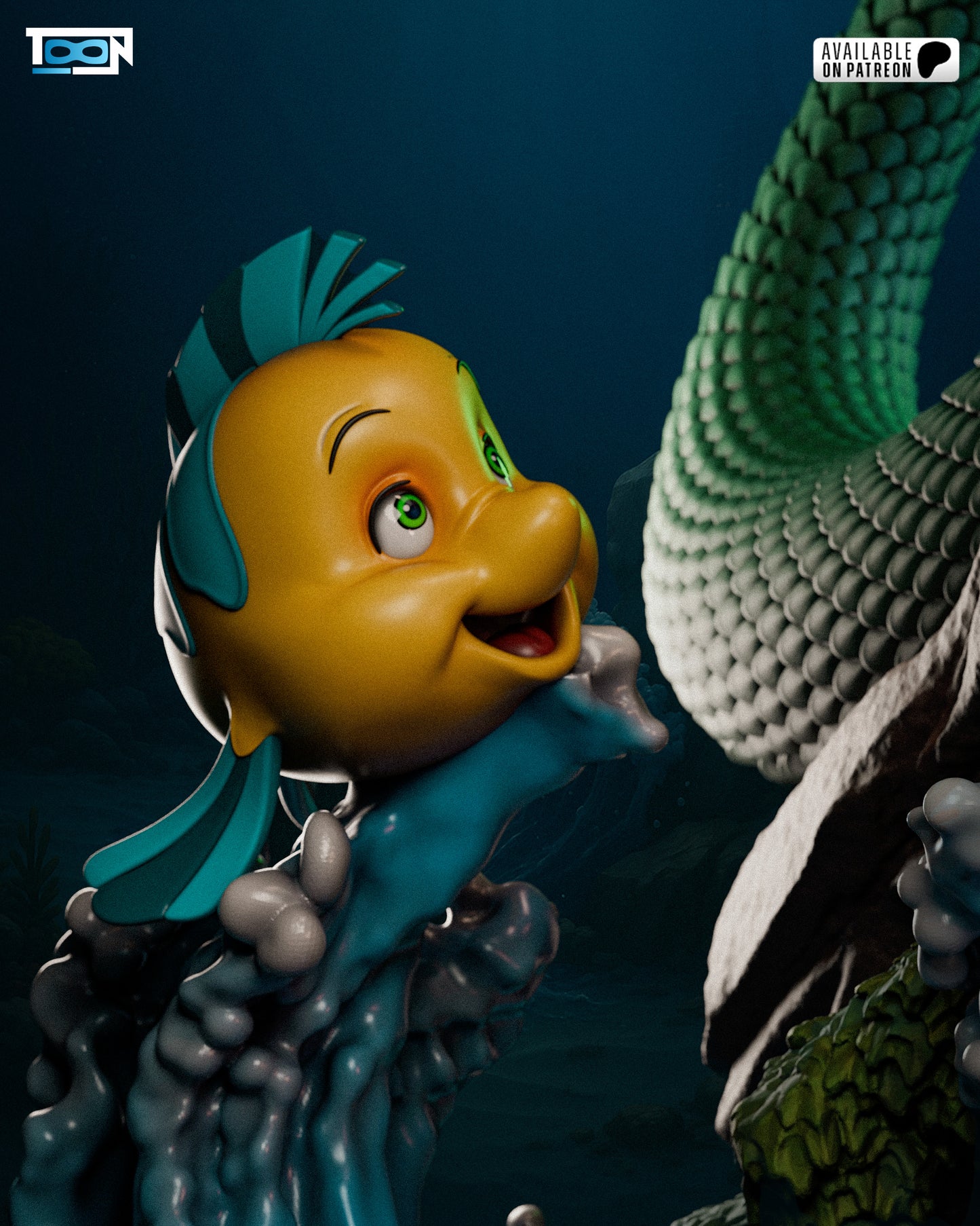 Ariel - Little Mermaid - 3D Printed Statue Model Kit - 6 Scale