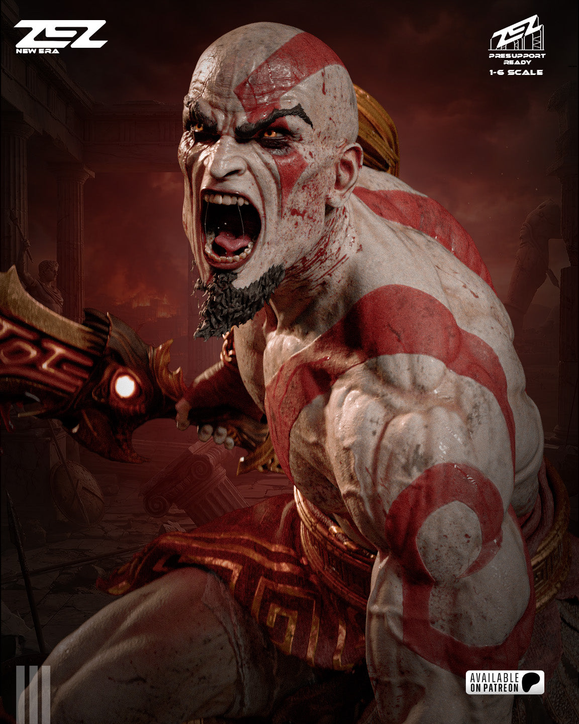 Kratos (ZEZ) - 3D Printed Fan Art Model Kit