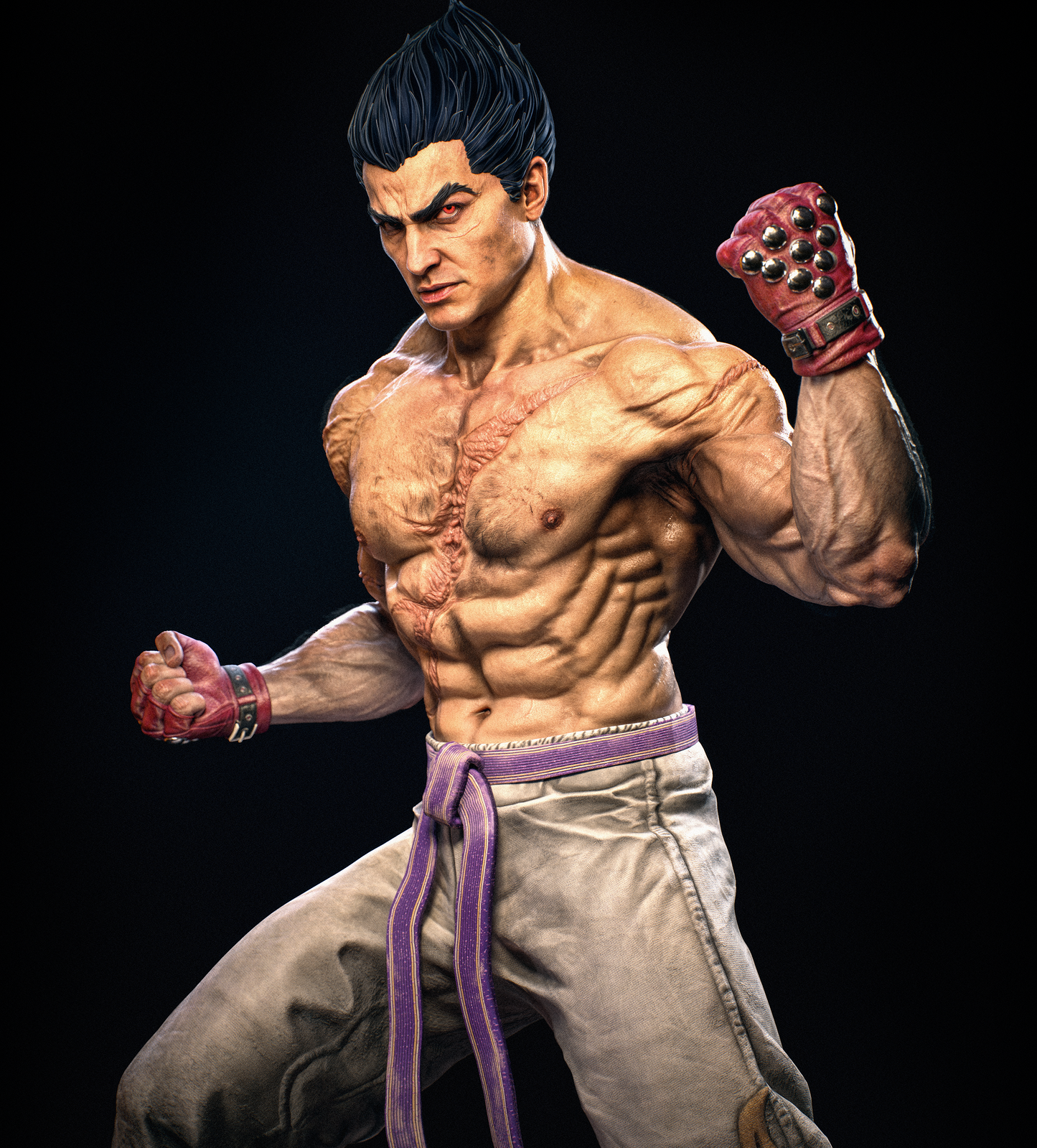 Kazuya - 3d Printed Model Action / Museum pose statue - 9 and 6 scale