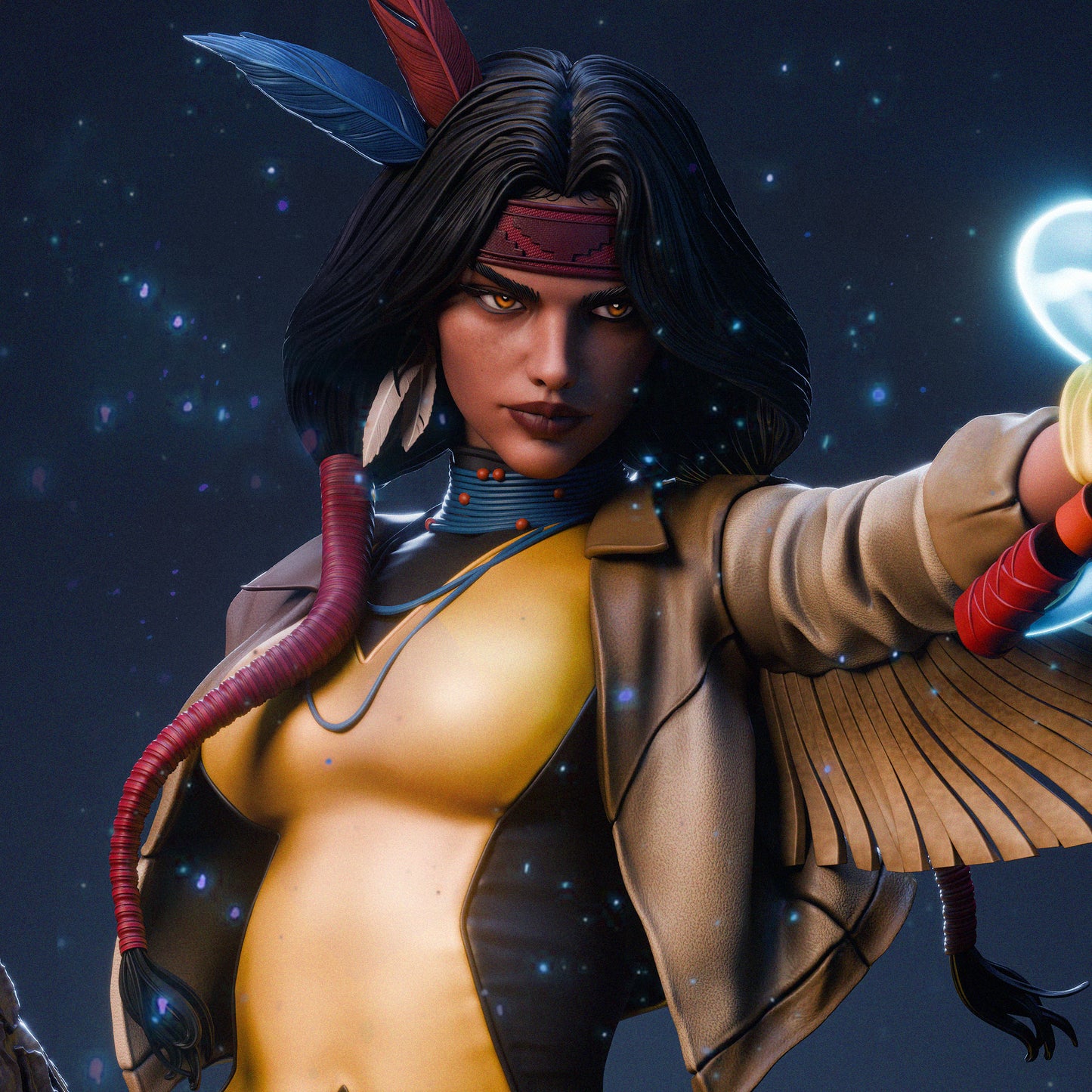 Dani Moonstar - 3D printed Statue 6 and 9 scale model kit