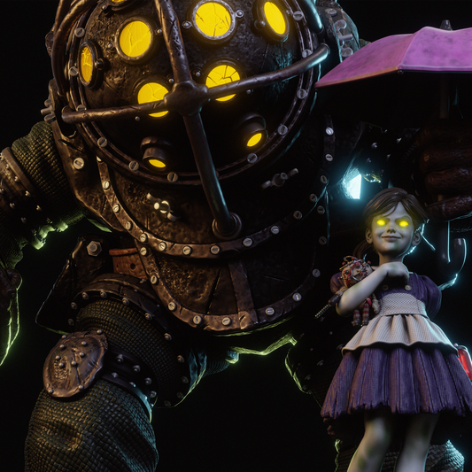 Big Daddy and Little Sister (BioShock) - 3D Printed Model Kit - 1:6 scale