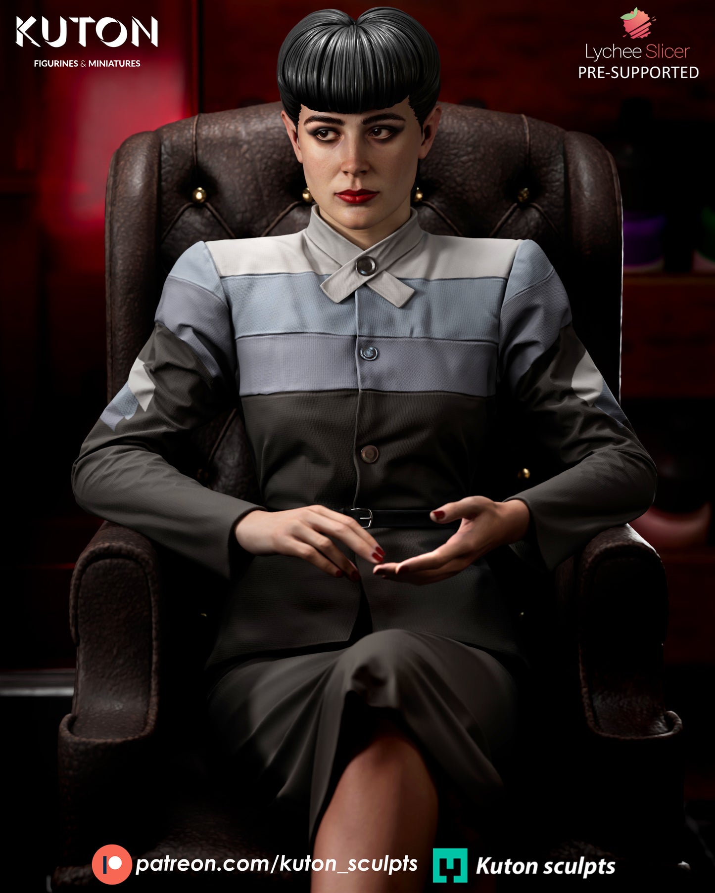 Rachael (Blade Runner) 3D Printed Model Kit - 1:10 Scale